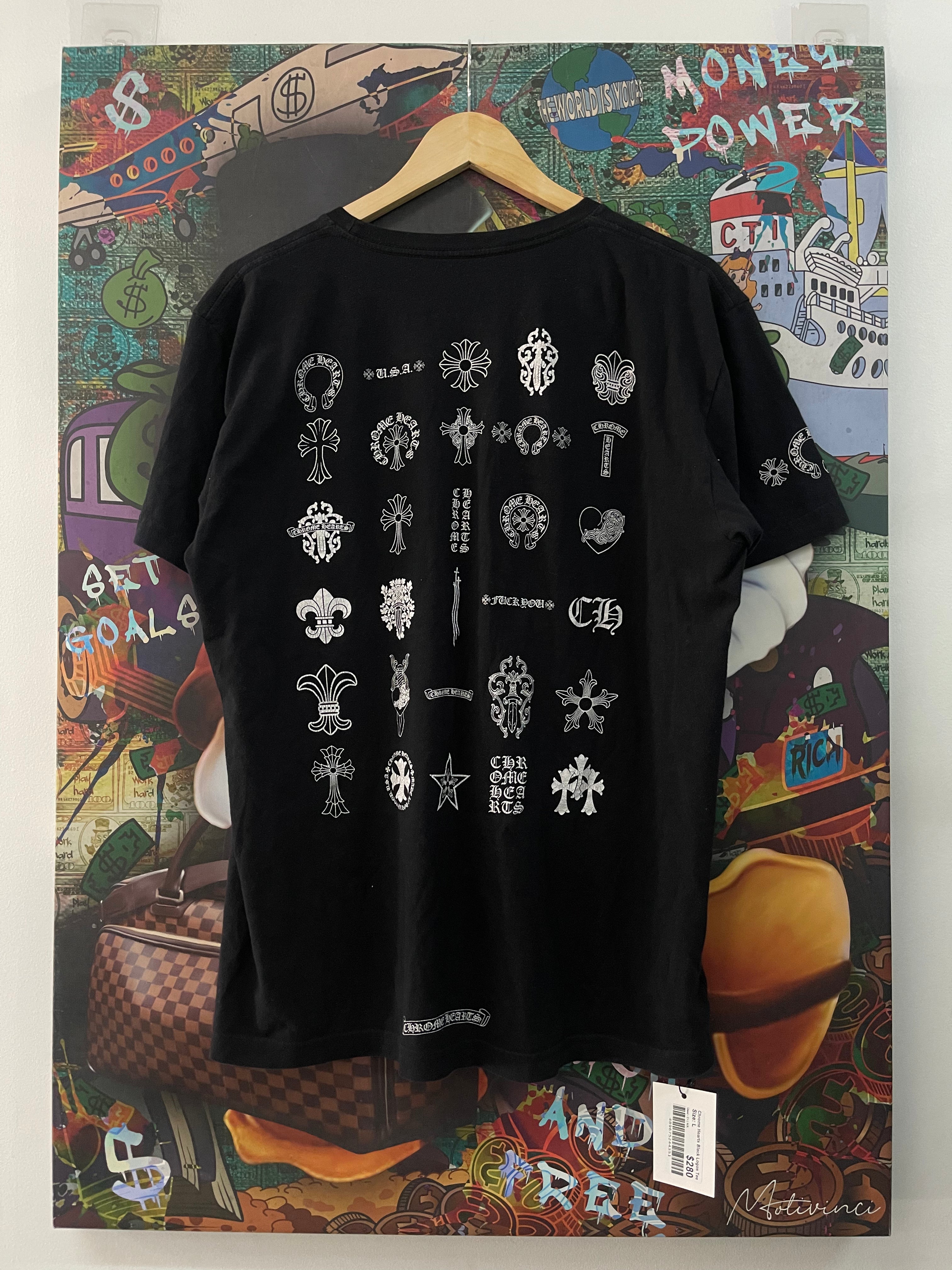 Chrome Hearts Black Logos Tee