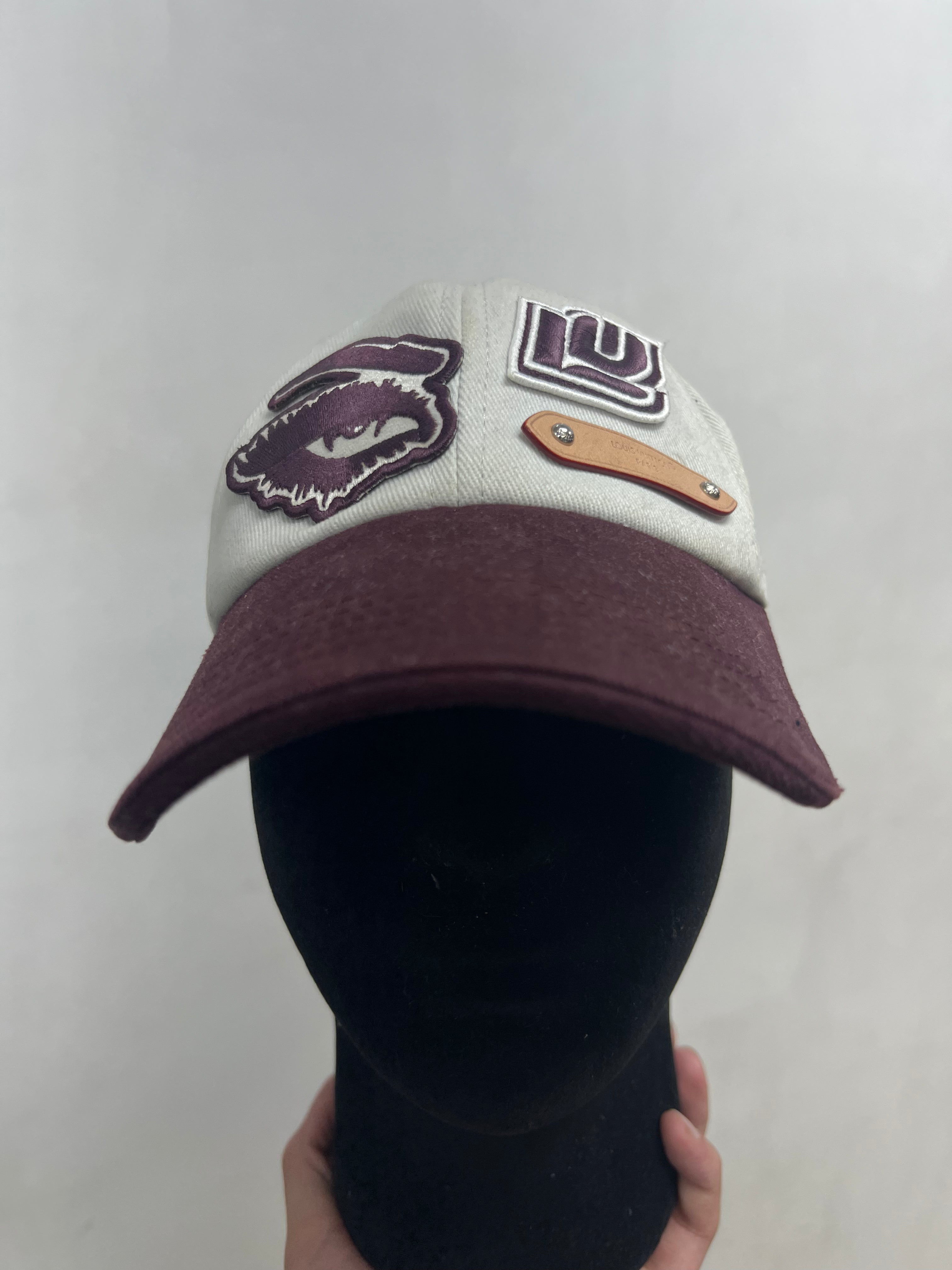 Louis Vuitton Burgundy Patchwork Hat