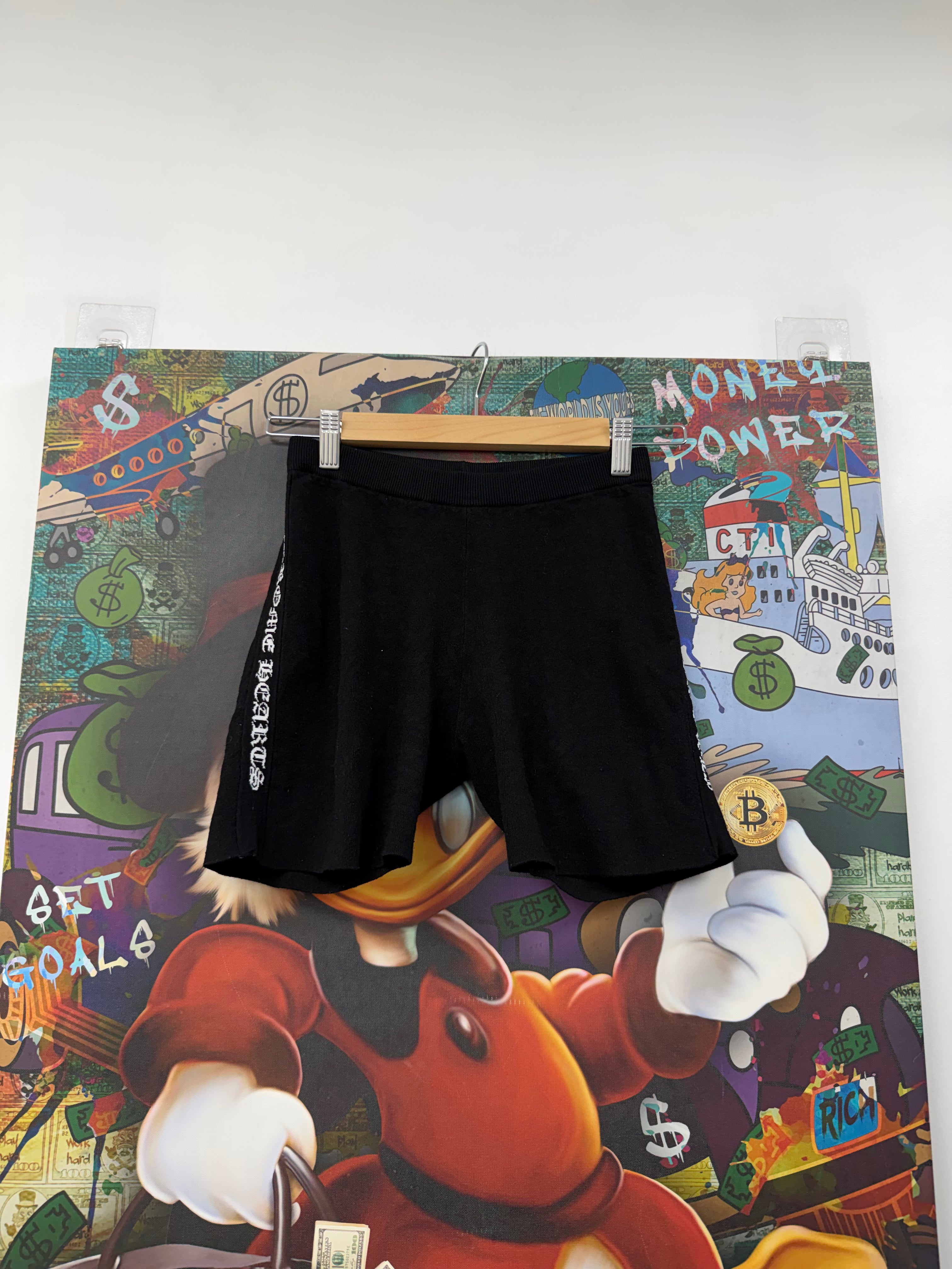 Chrome Hearts Black Monogram Biker (Women's) Shorts