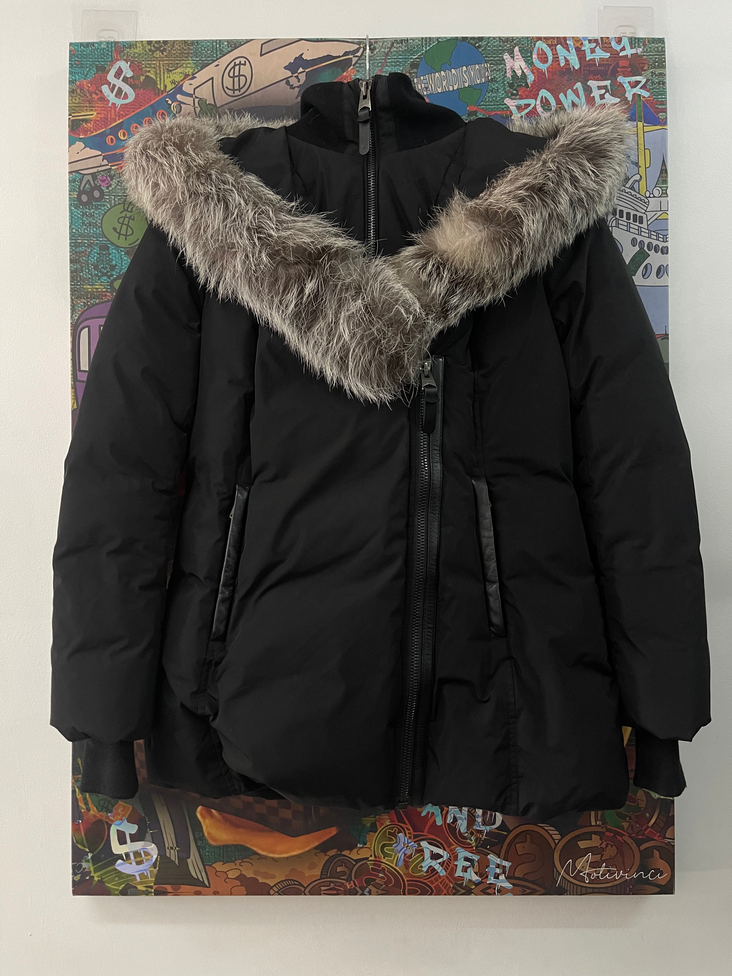 Mackage Black White Fur Adali Jacket