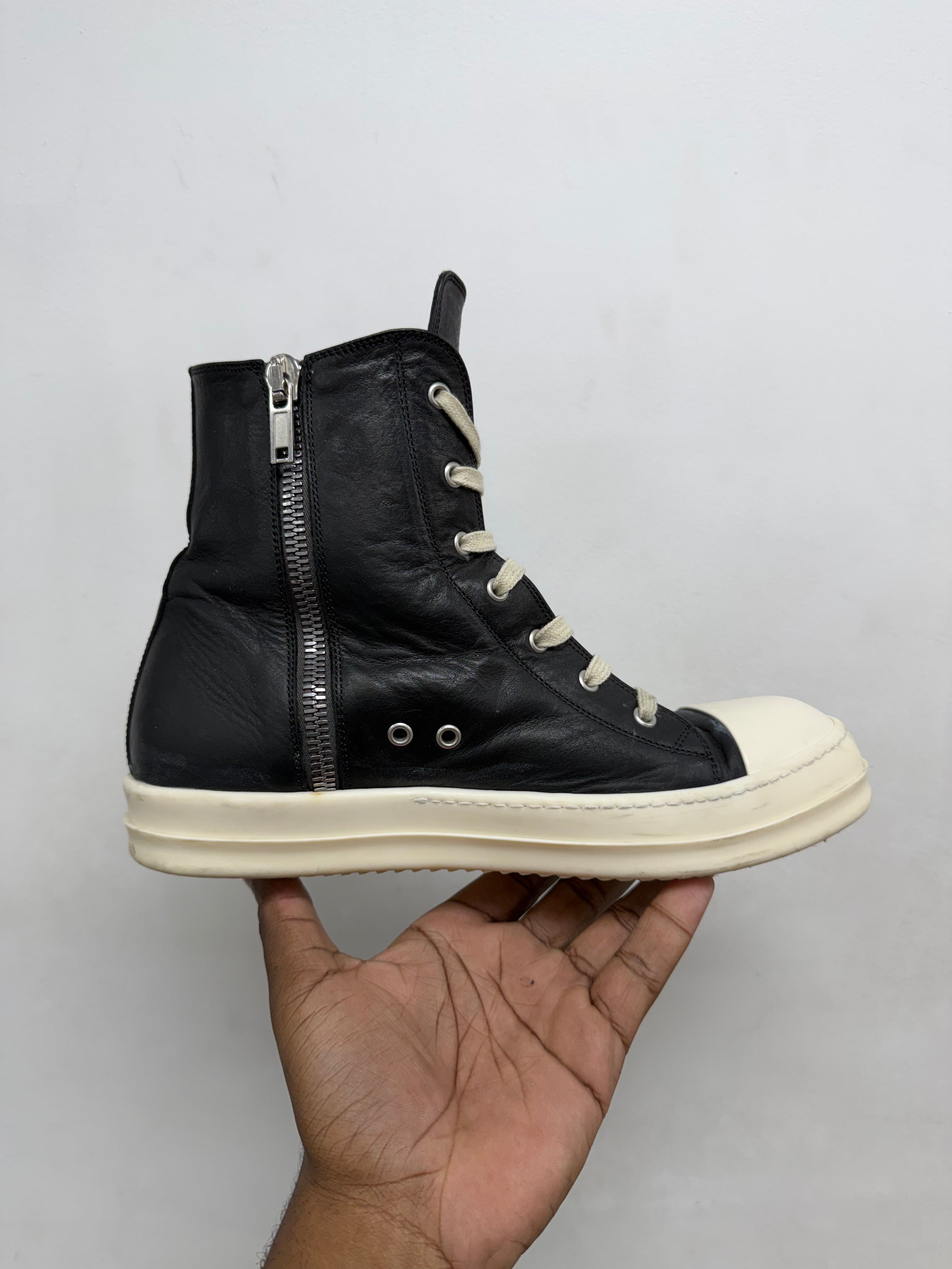 Rick Owens Black Mainline Hi Sneakers