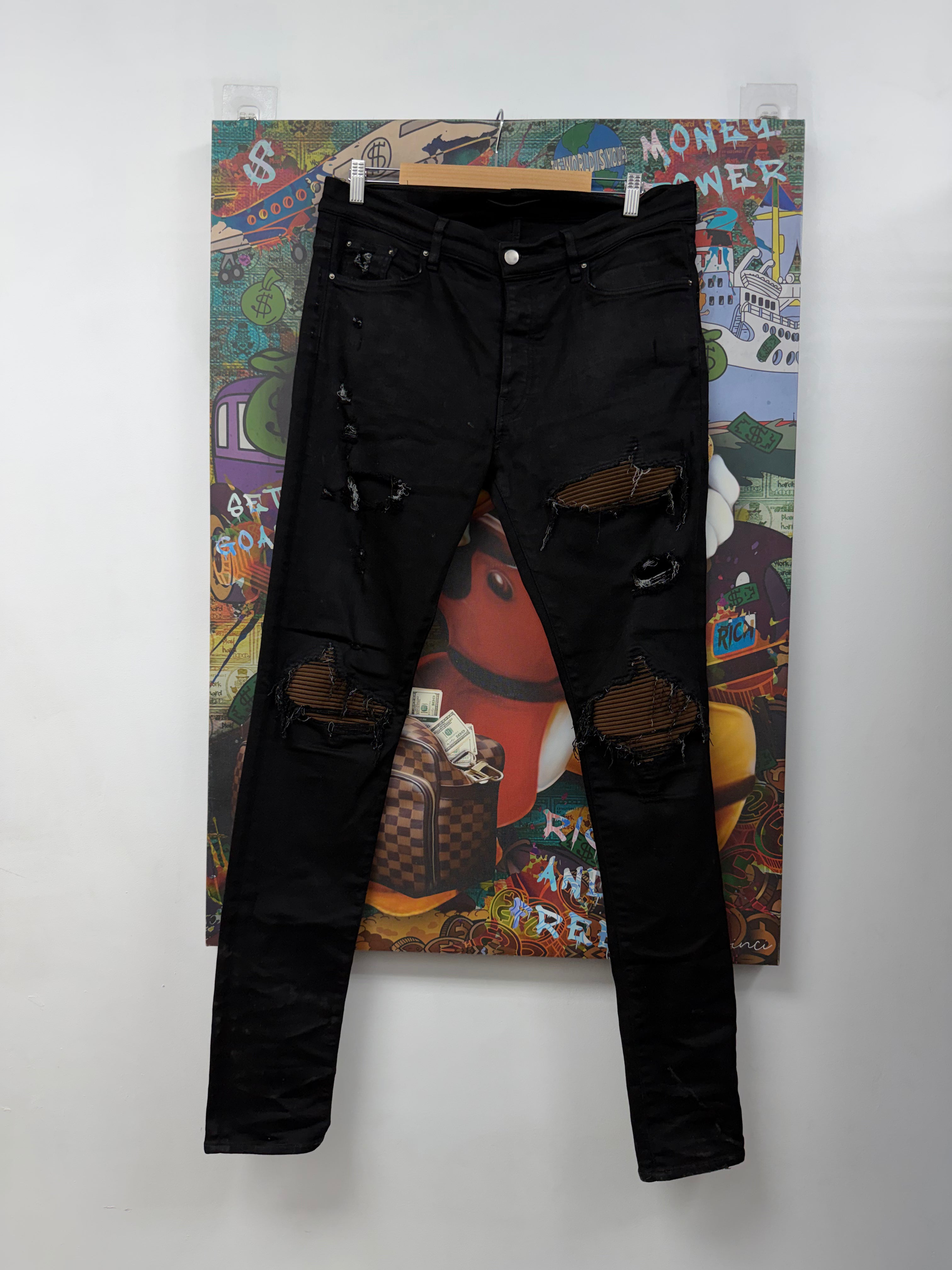 Amiri MX1 Brown Patch Jeans