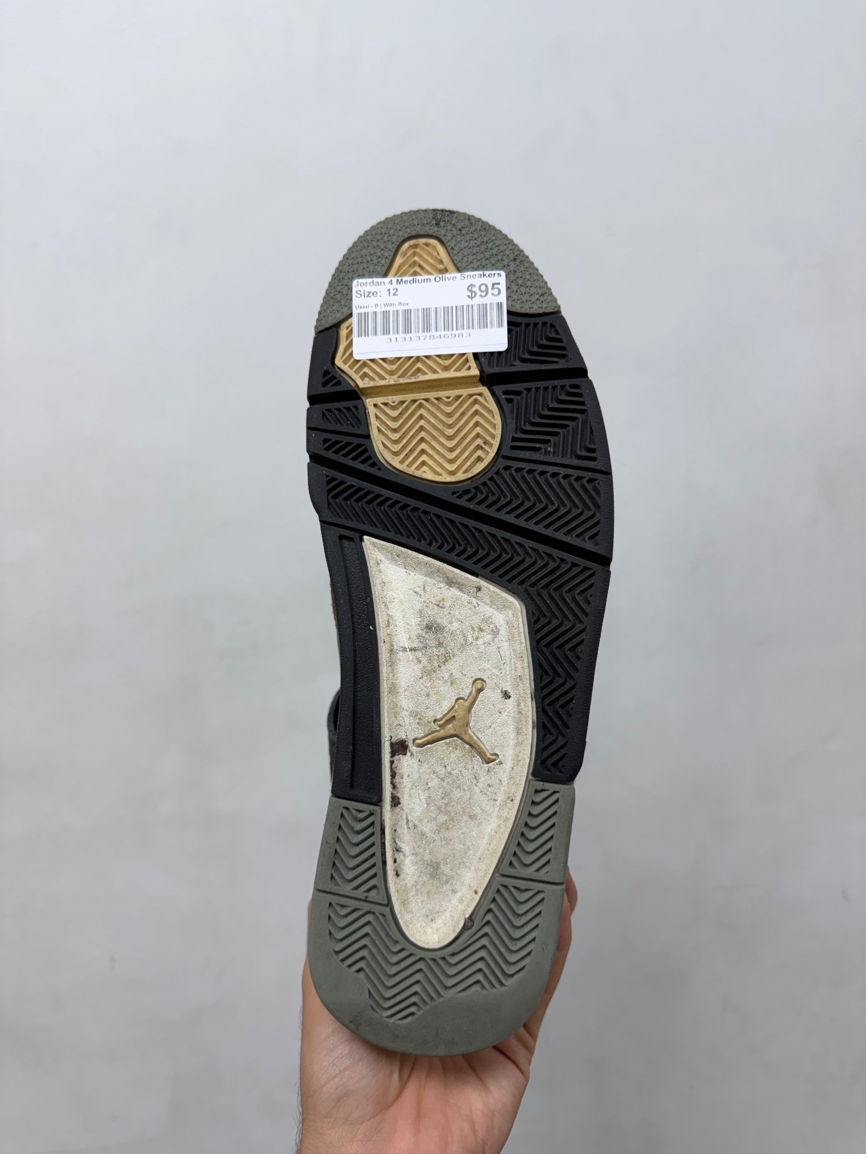 Jordan 4 Medium Olive Sneakers