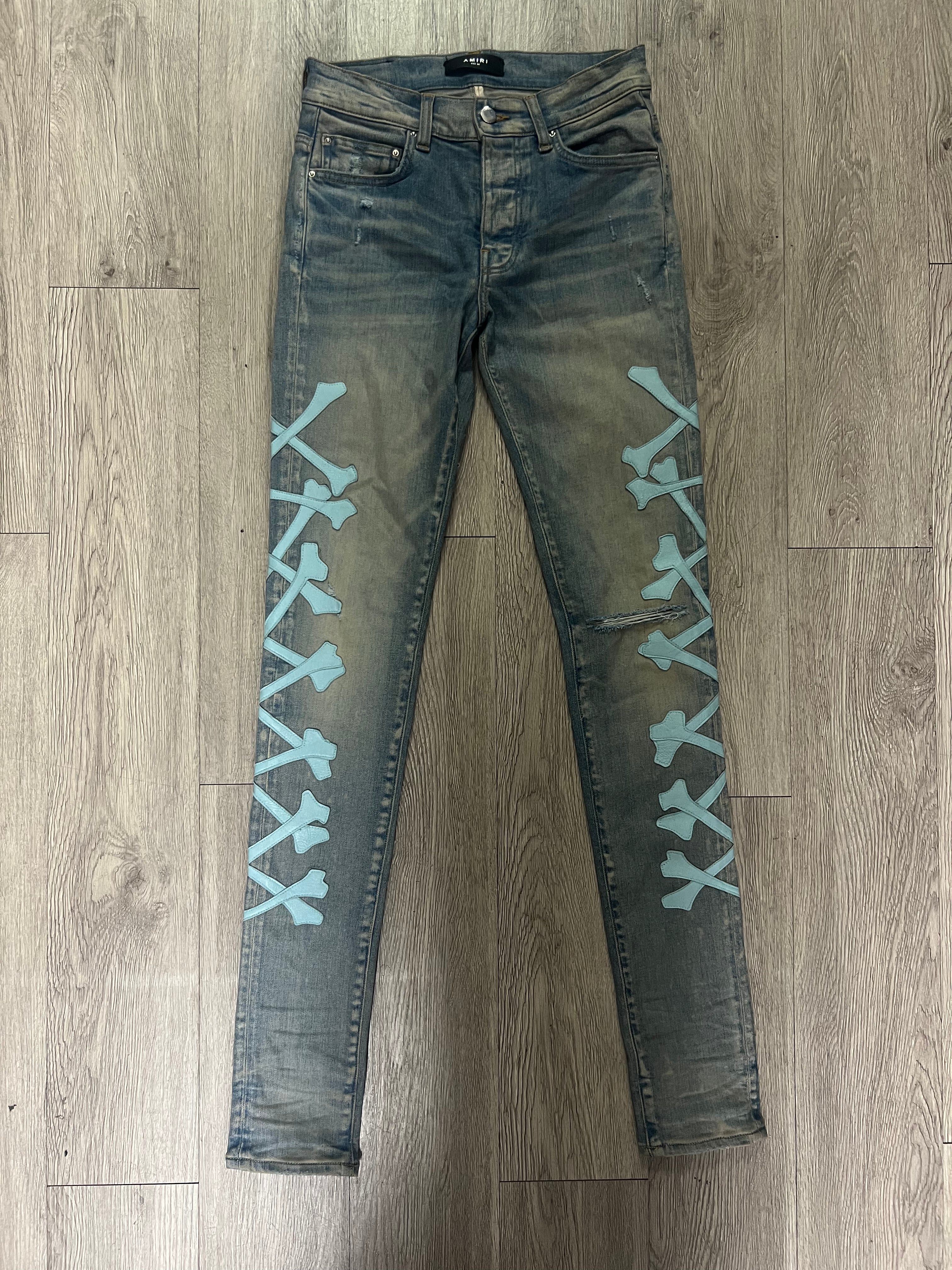 Amiri Light Wash Miami Bones Jeans