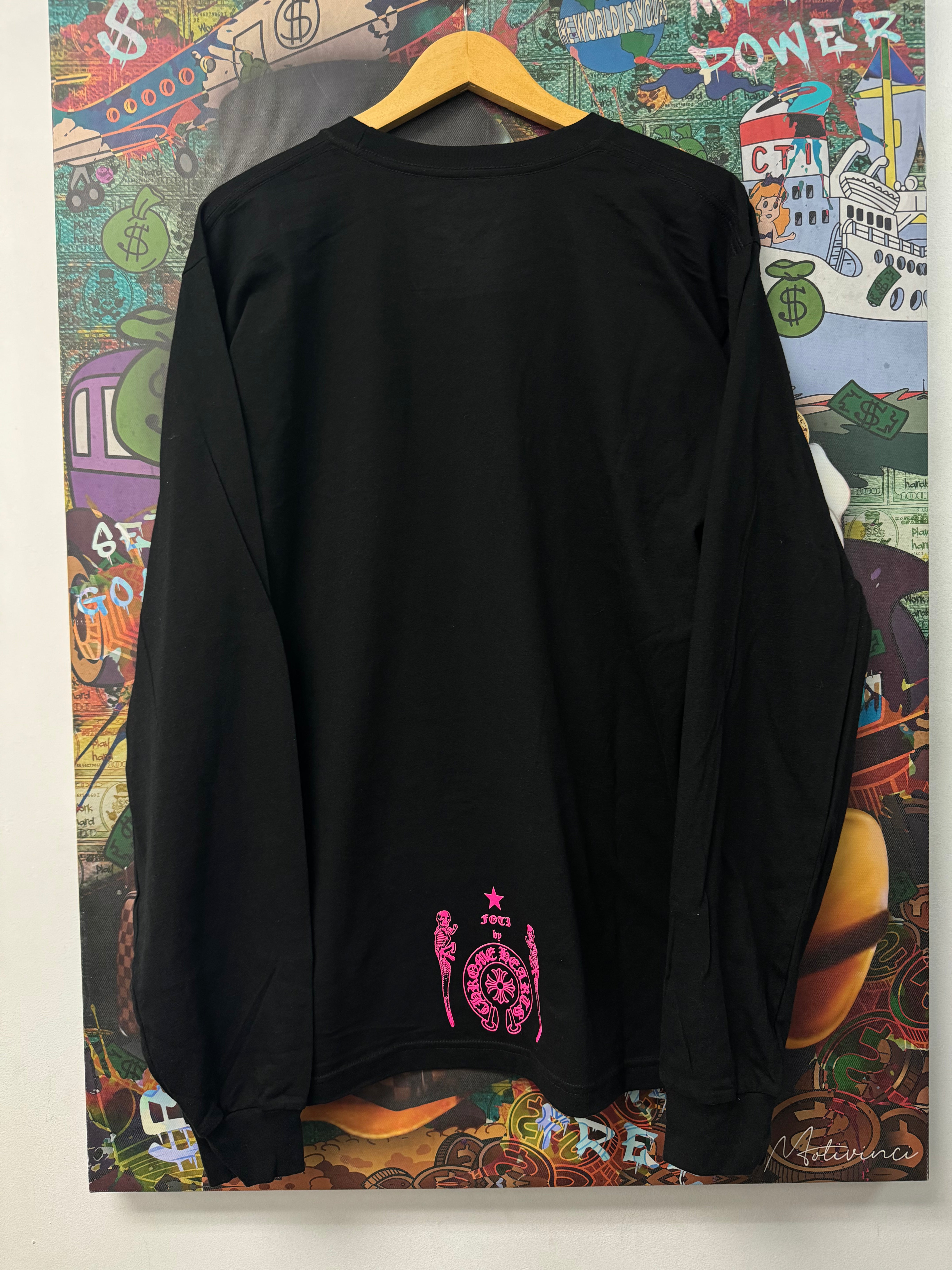 Chrome Hearts Black Pink Foti Long Sleeve