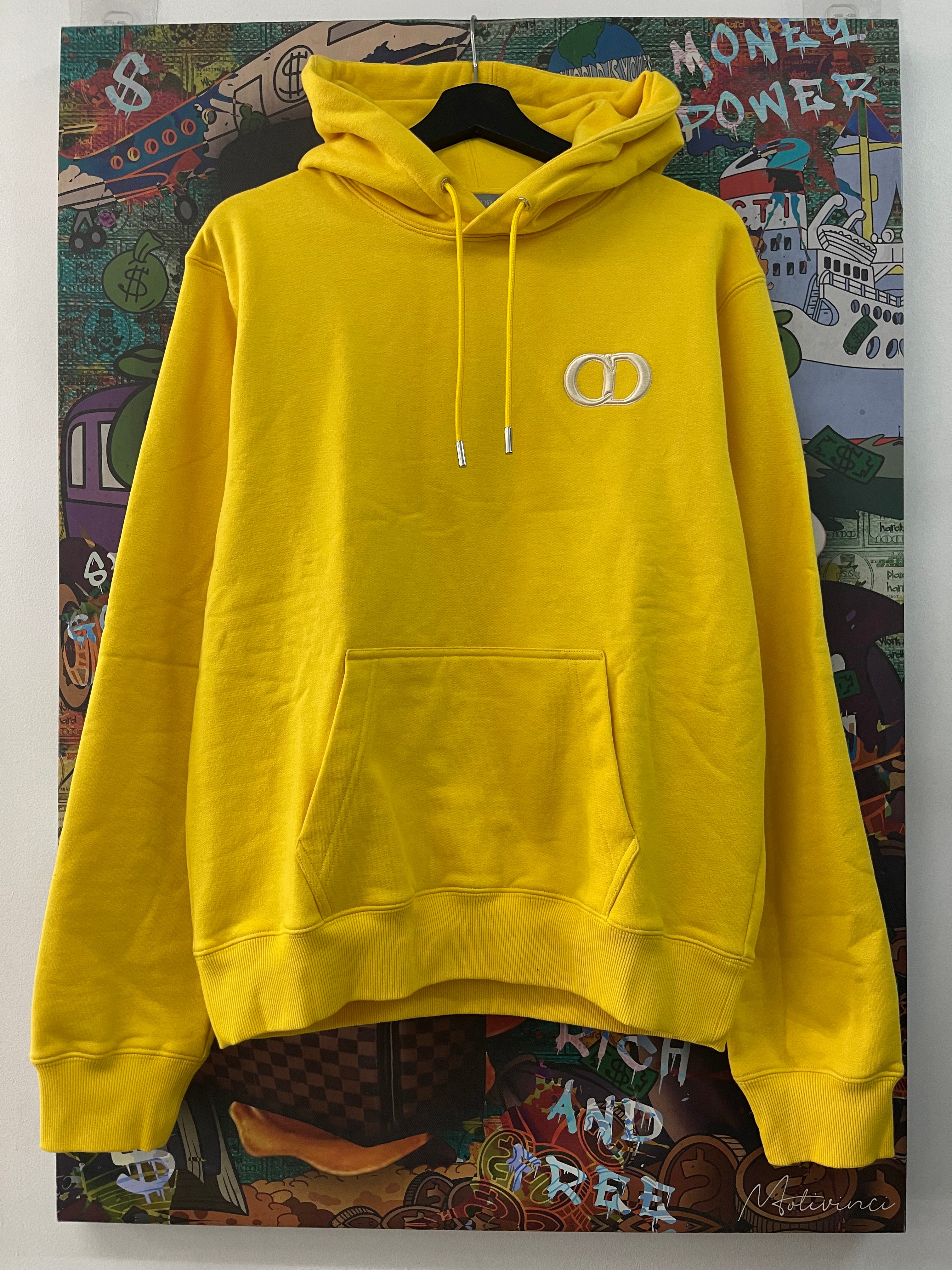 Dior CD Icon Logo Hoodie Yellow