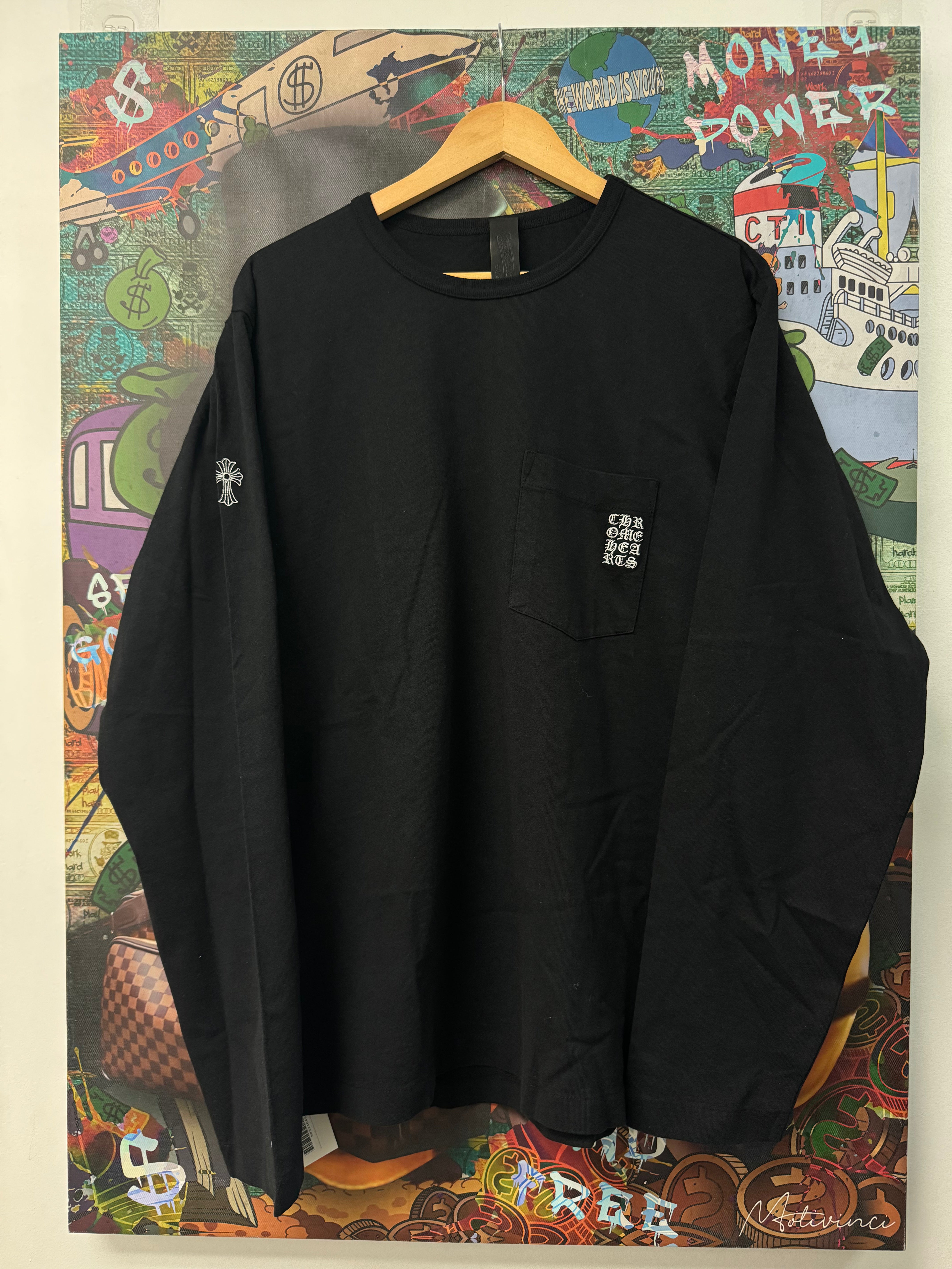 Chrome Hearts Black Y Not Embroidered Long Sleeve