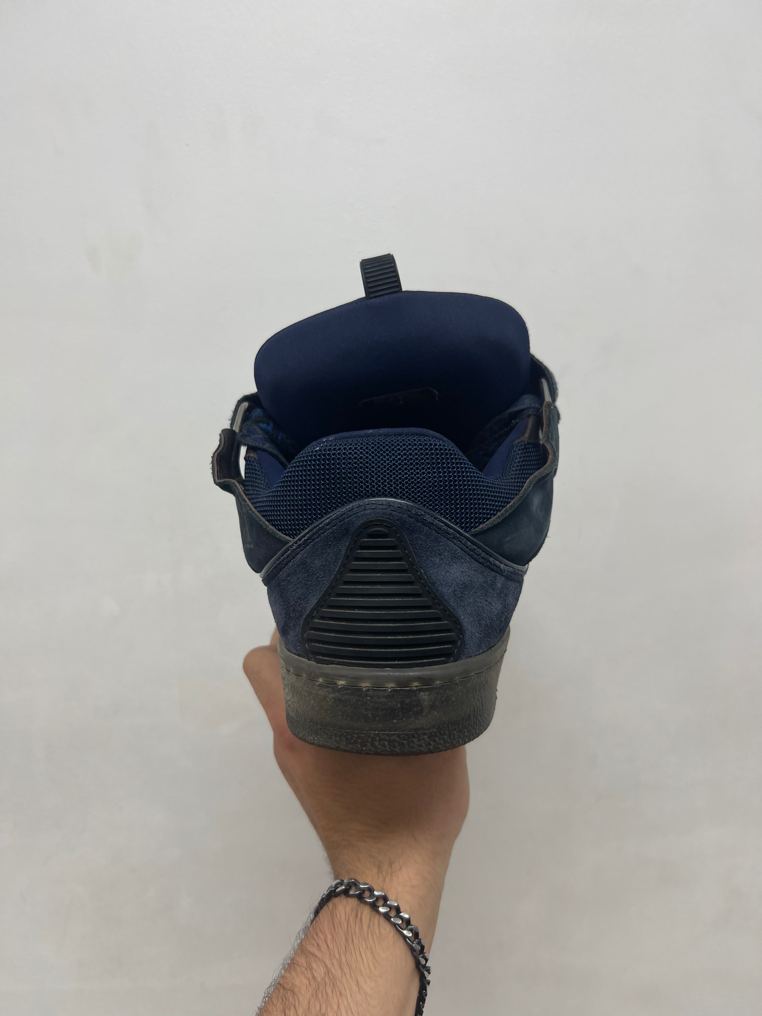 Lanvin Navy Curb Sneakers