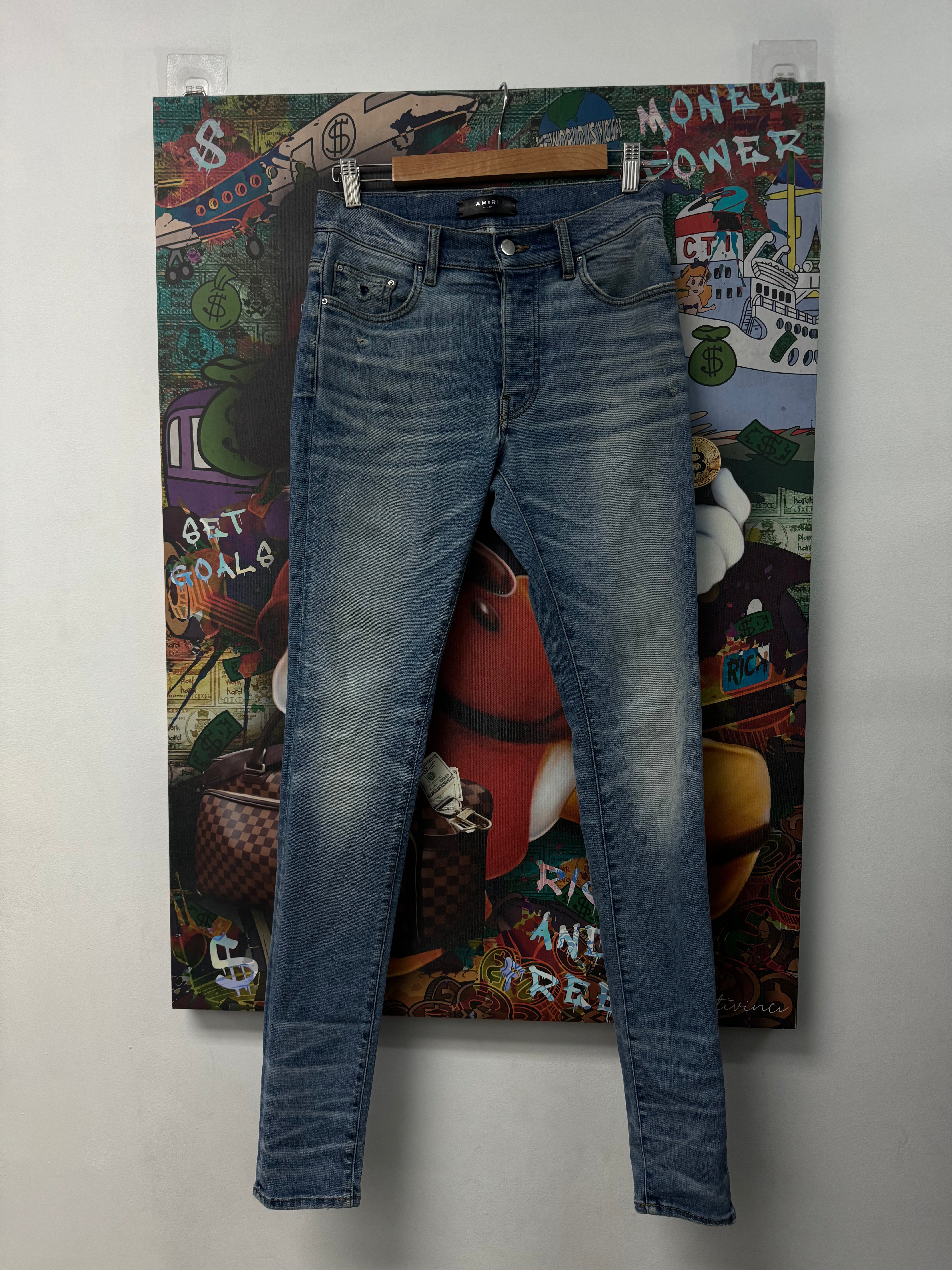 Amiri Light Wash Thrasher Jeans