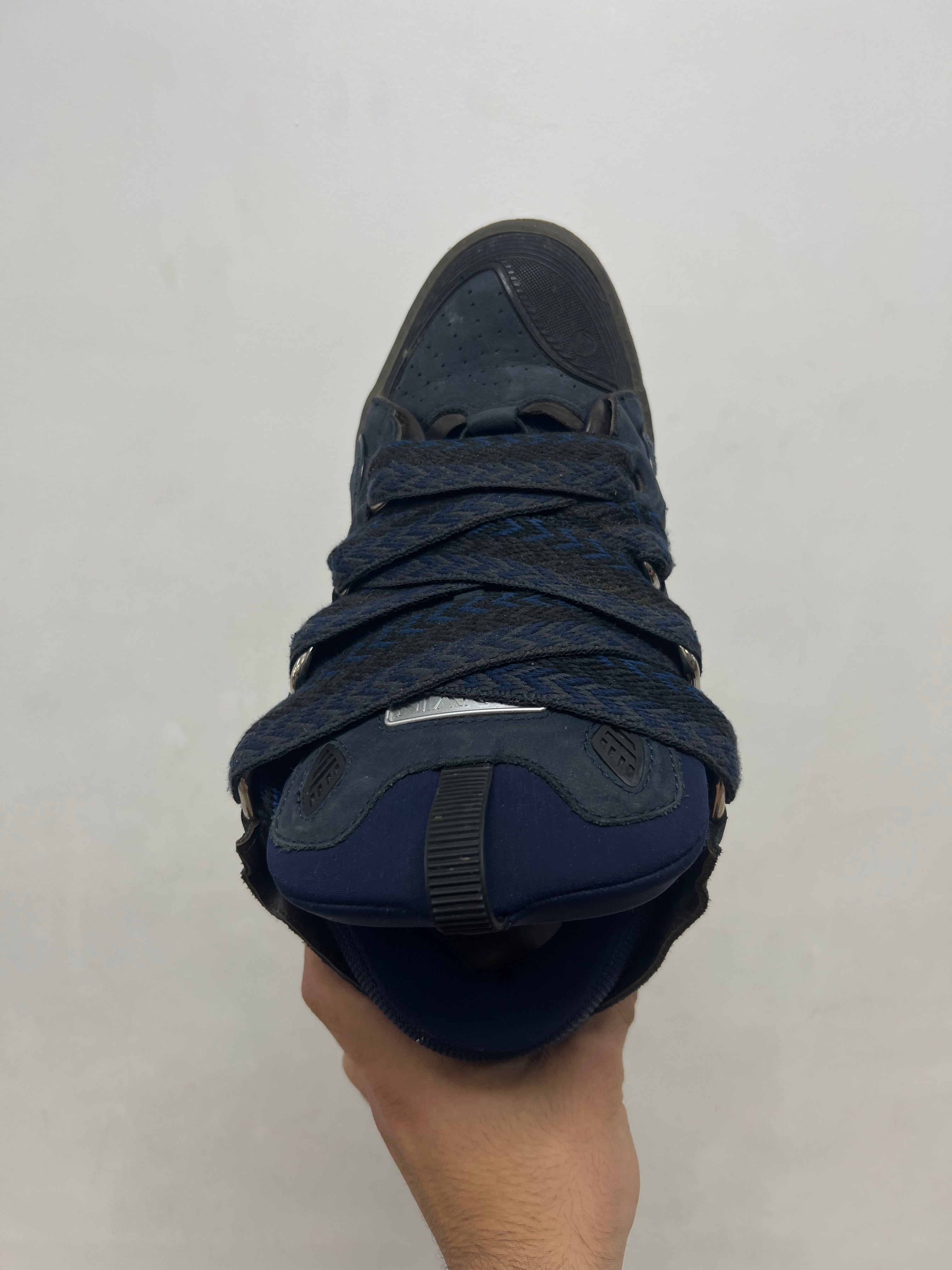 Lanvin Navy Curb Sneakers