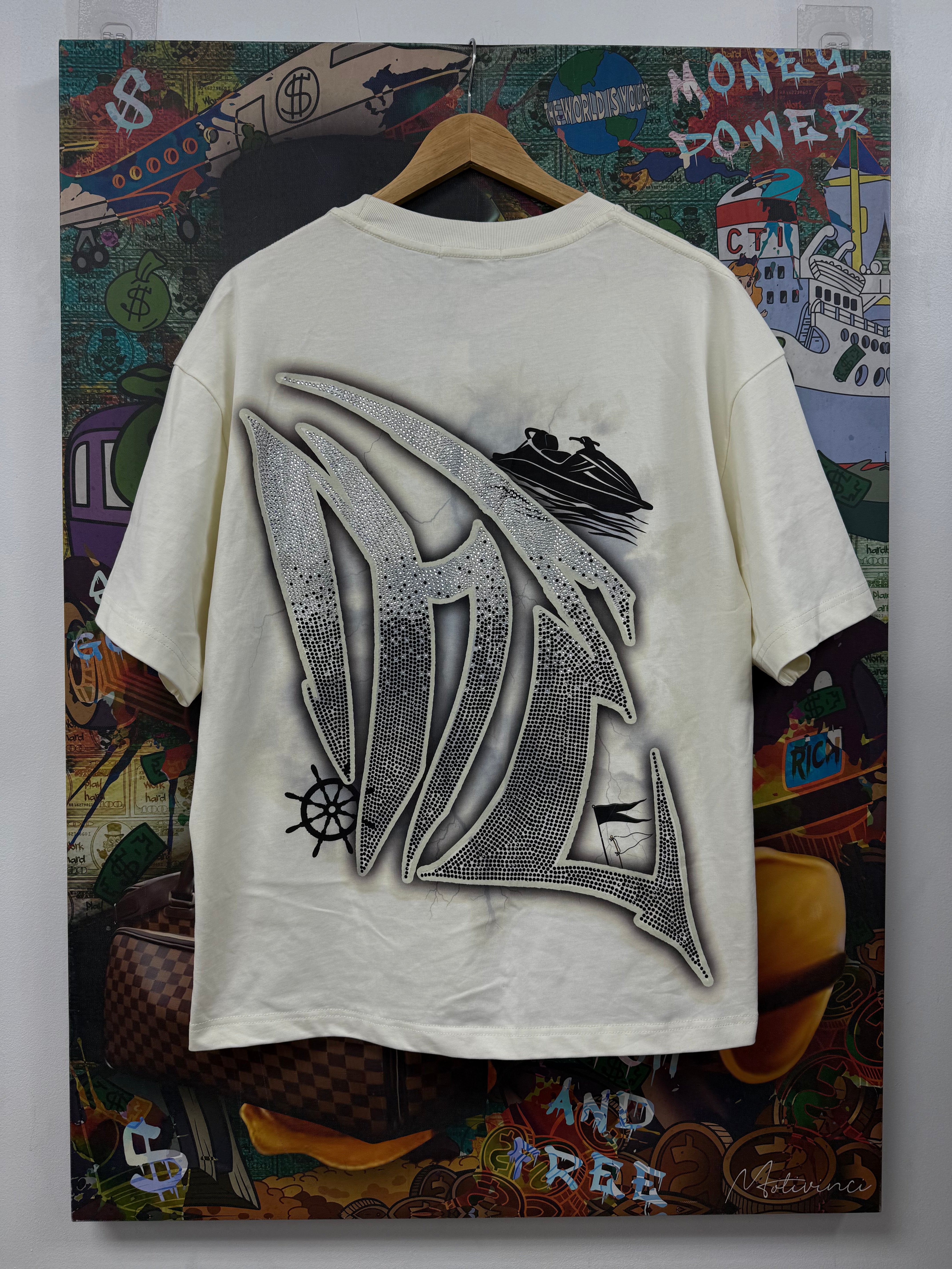 Mixed Emotion White Jetski Tee
