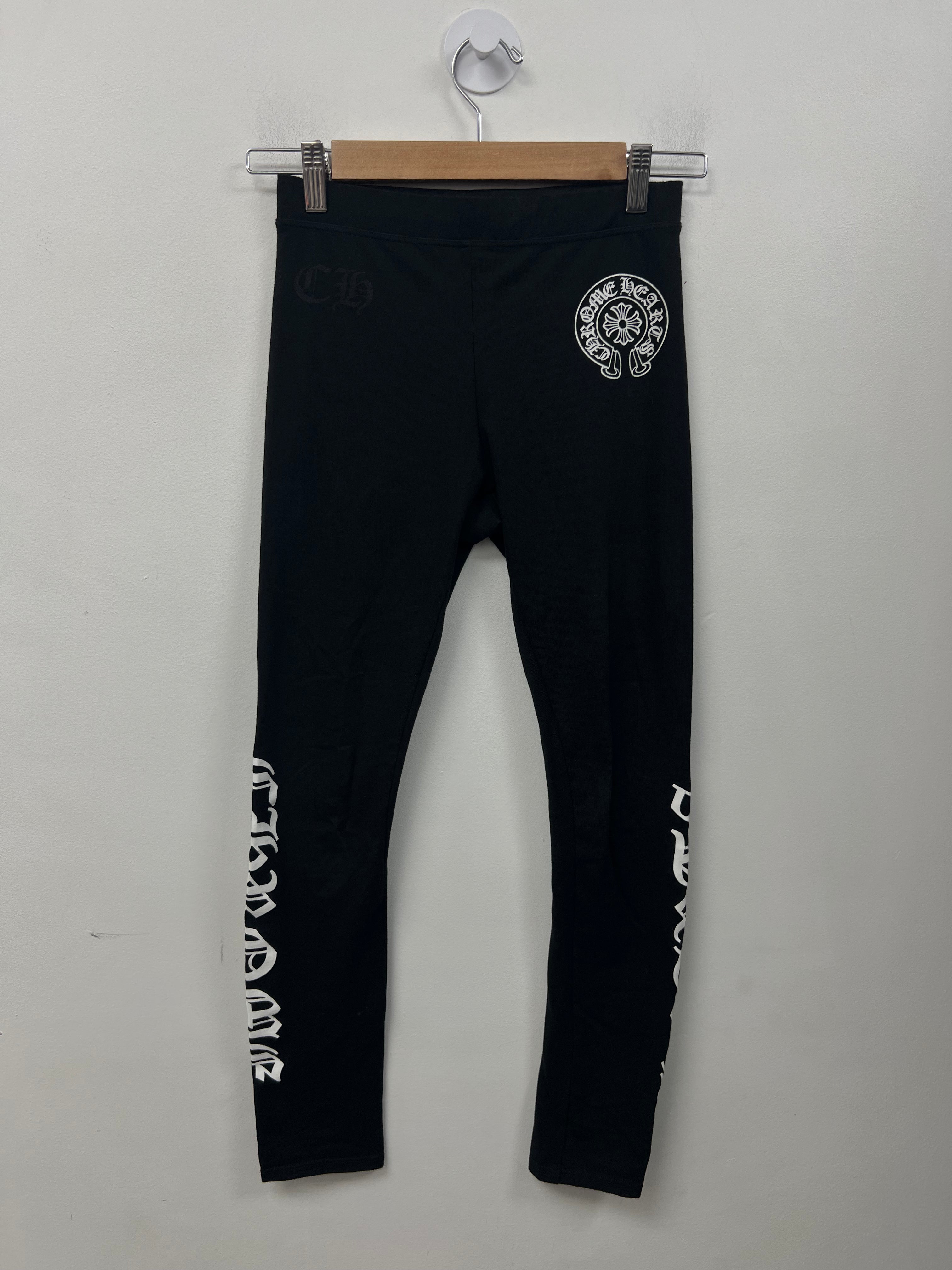Chrome Hearts Black Horseshoe (Thick Version) Leggings