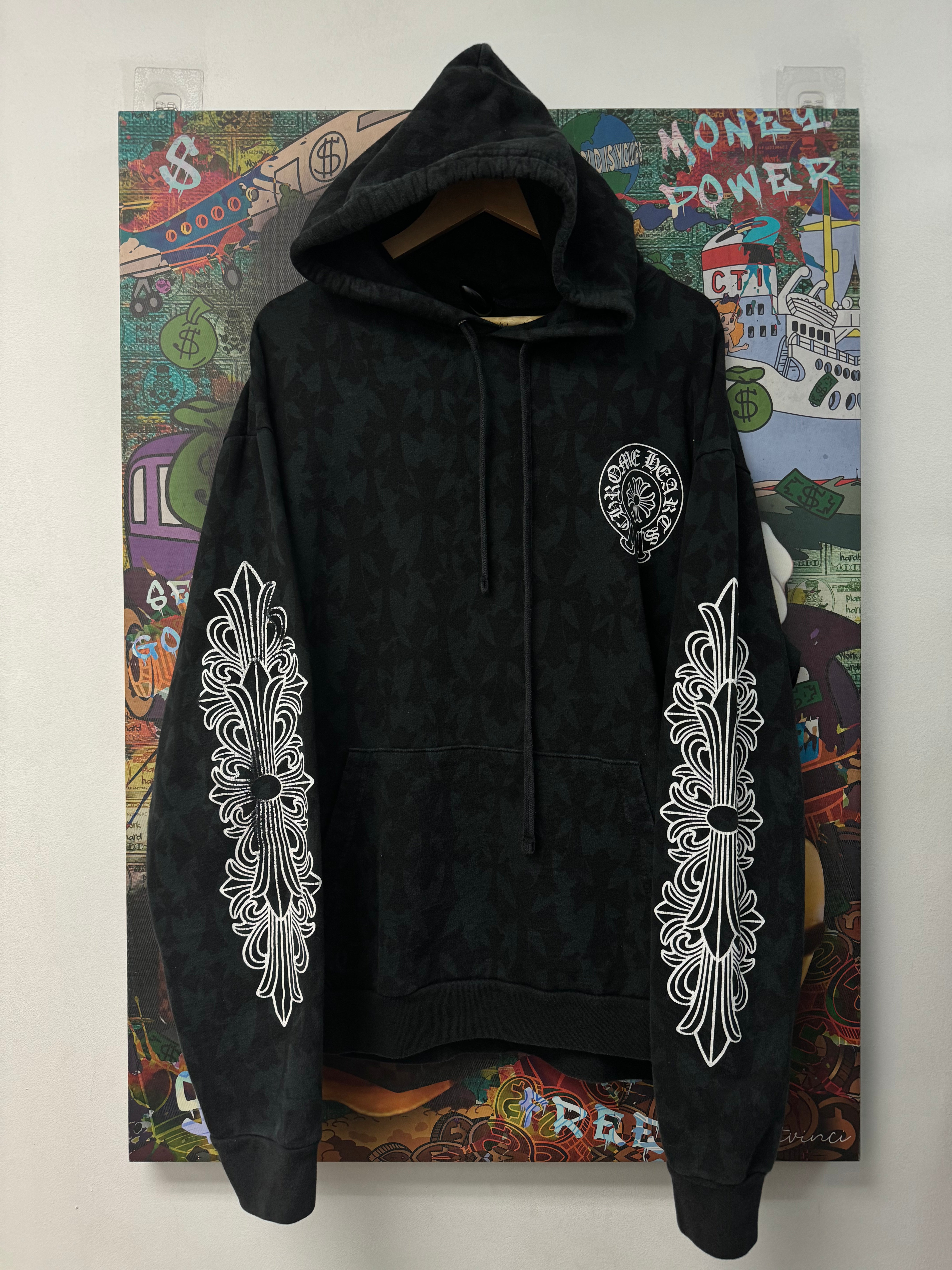 Chrome Hearts Black Monogram Hoodie