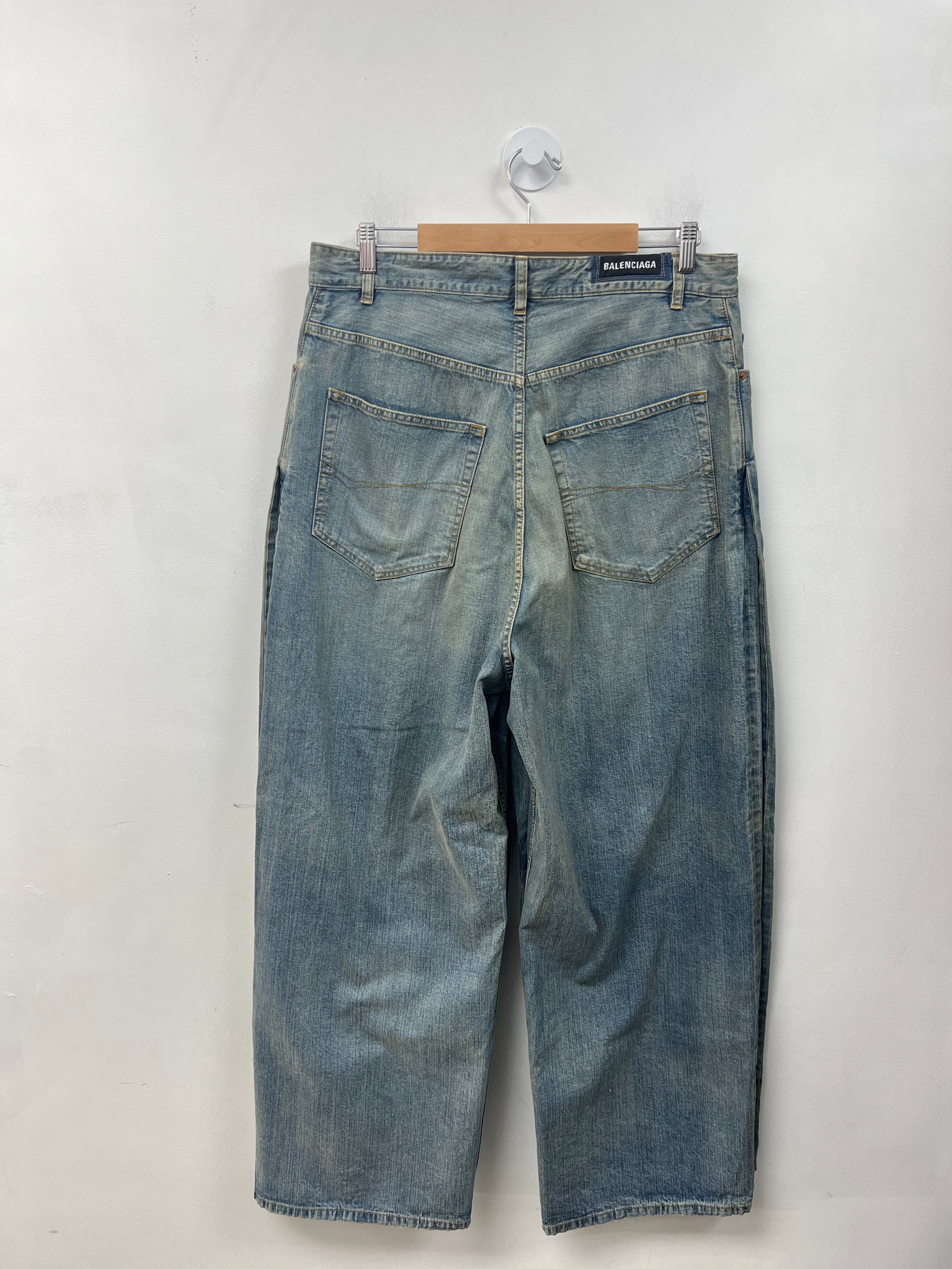 Balenciaga Light Wash Double Jeans
