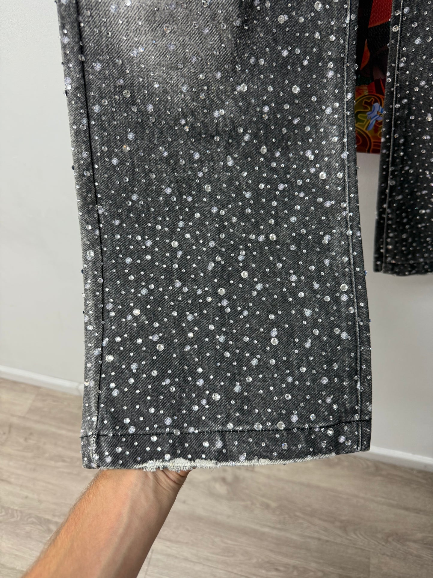 BORC Grey Crystal Jeans Used