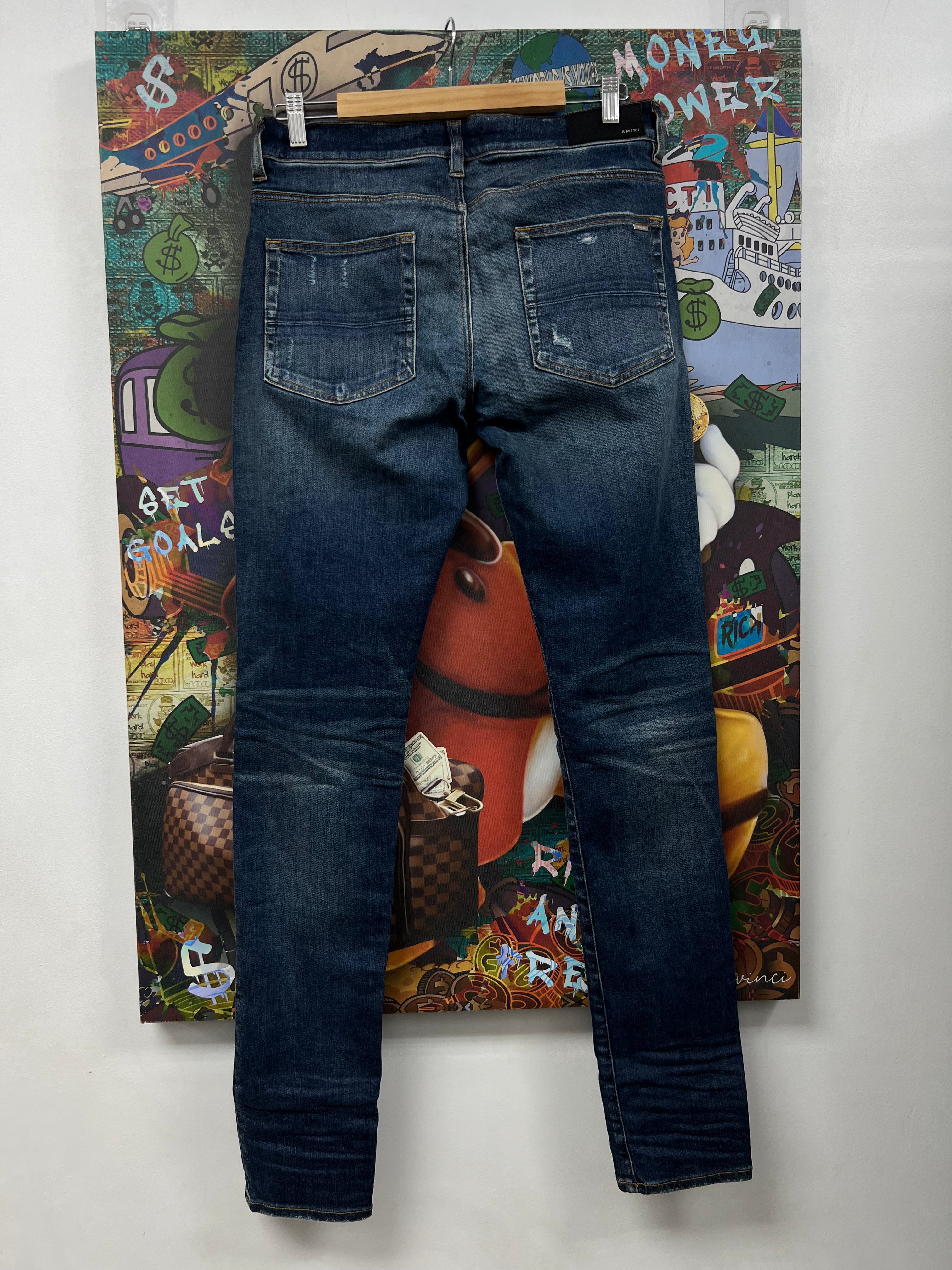 Amiri MX1 Deep Classic Red Paisley Jeans