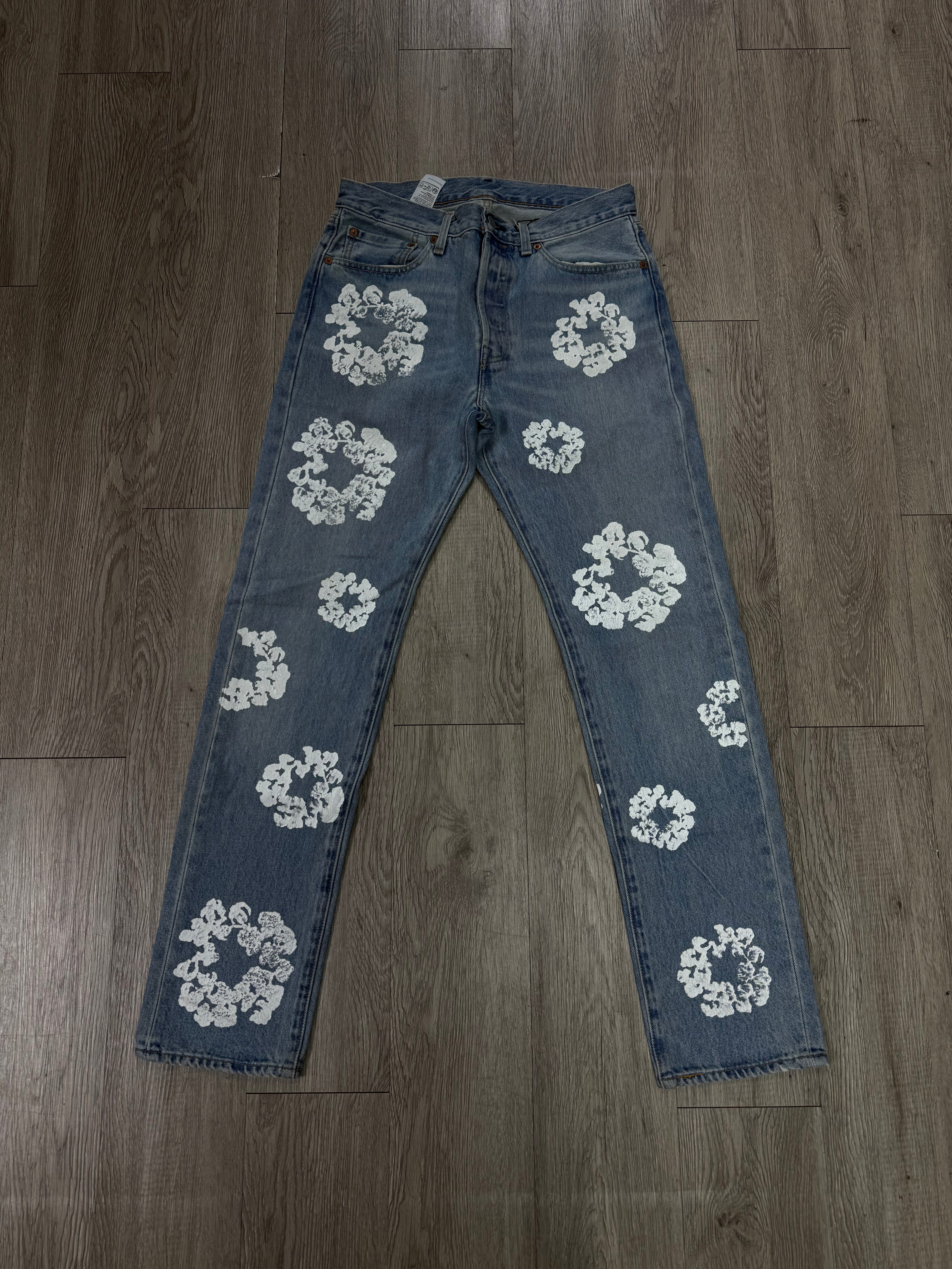 Denim Tears Light Wash Cotton Wreath Jeans