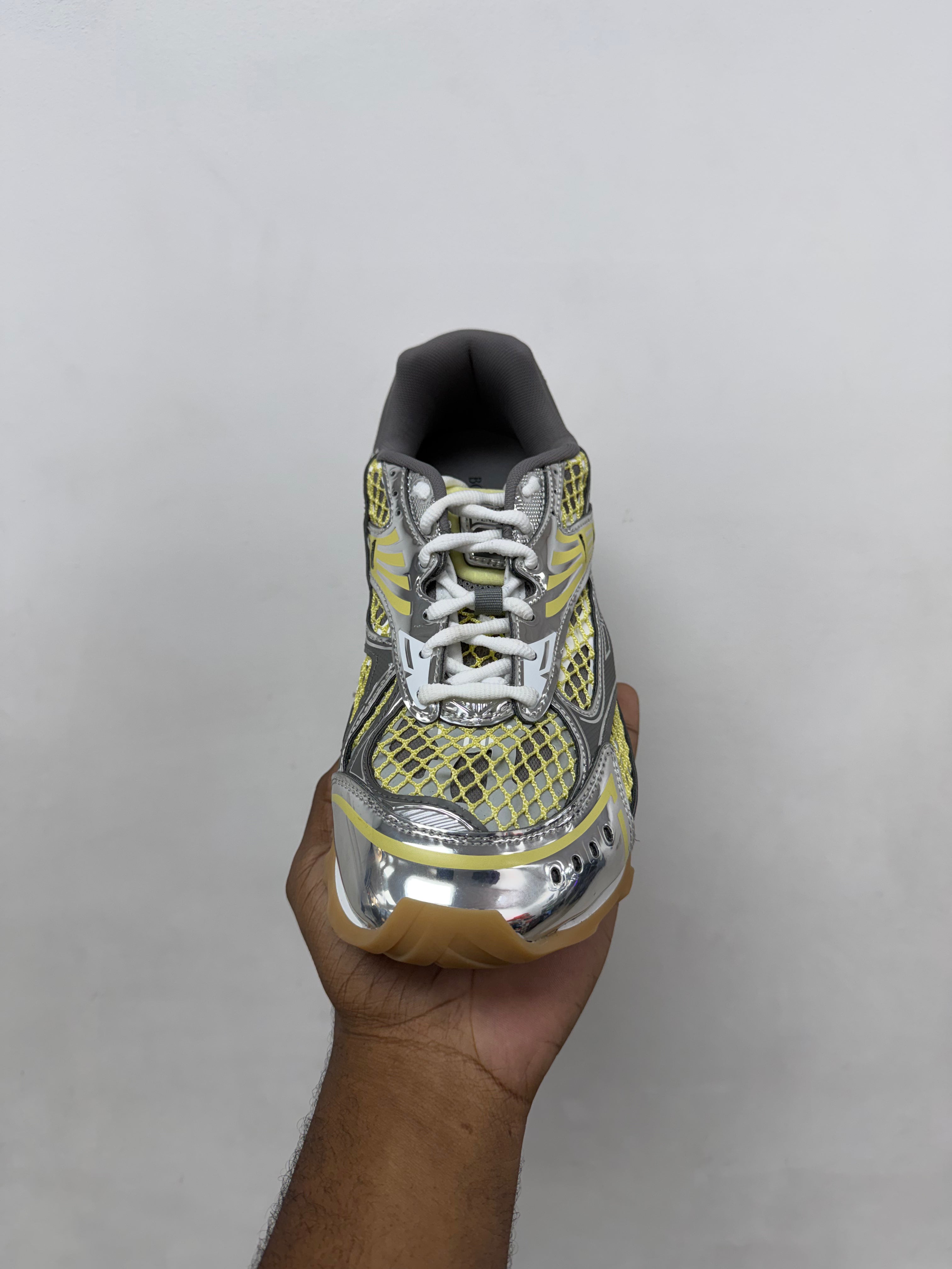 Bottega Veneta Taxi Grey Yellow Orbit Sneakers