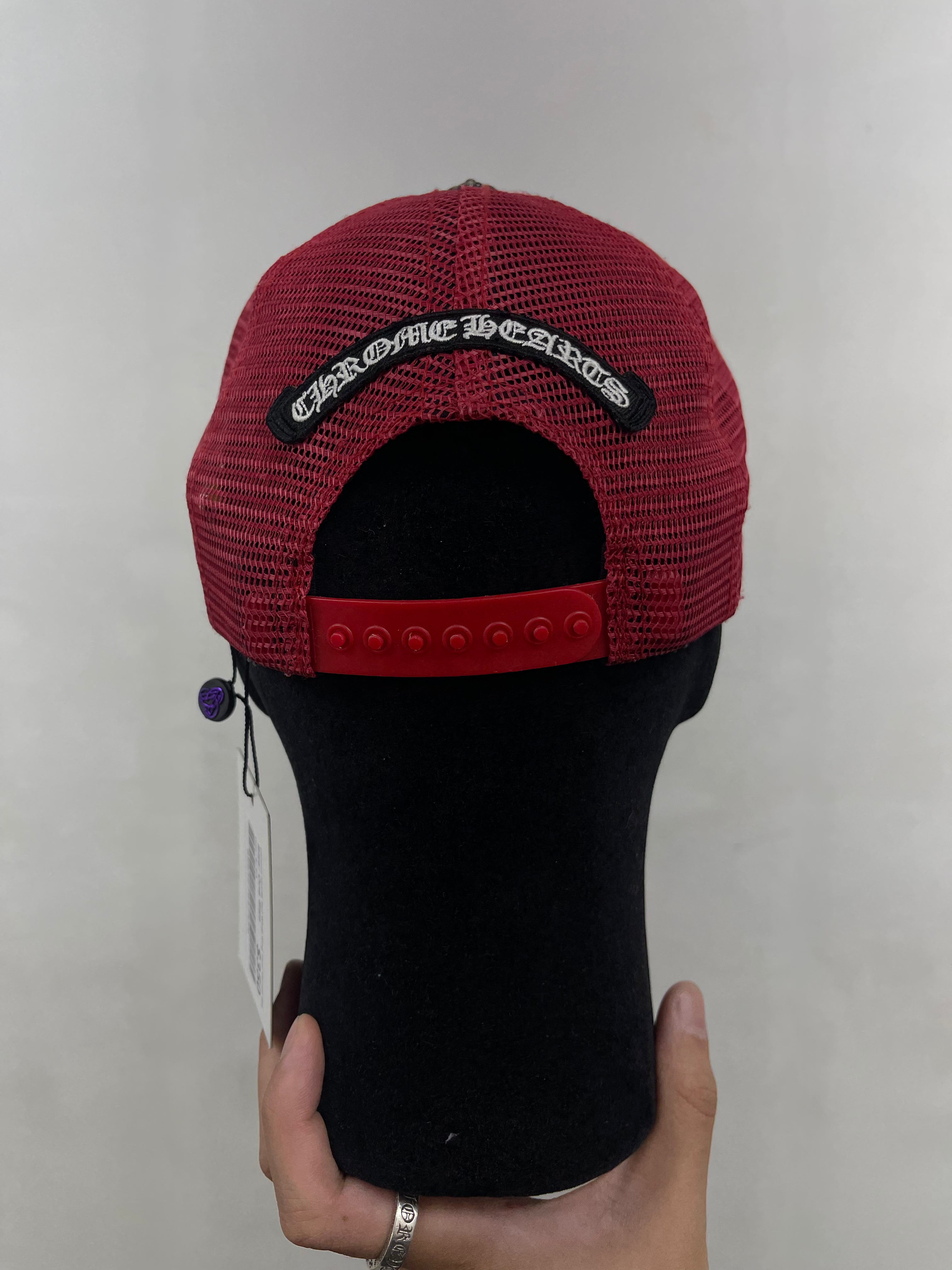 Chrome Hearts Red White King Taco Trucker Hat