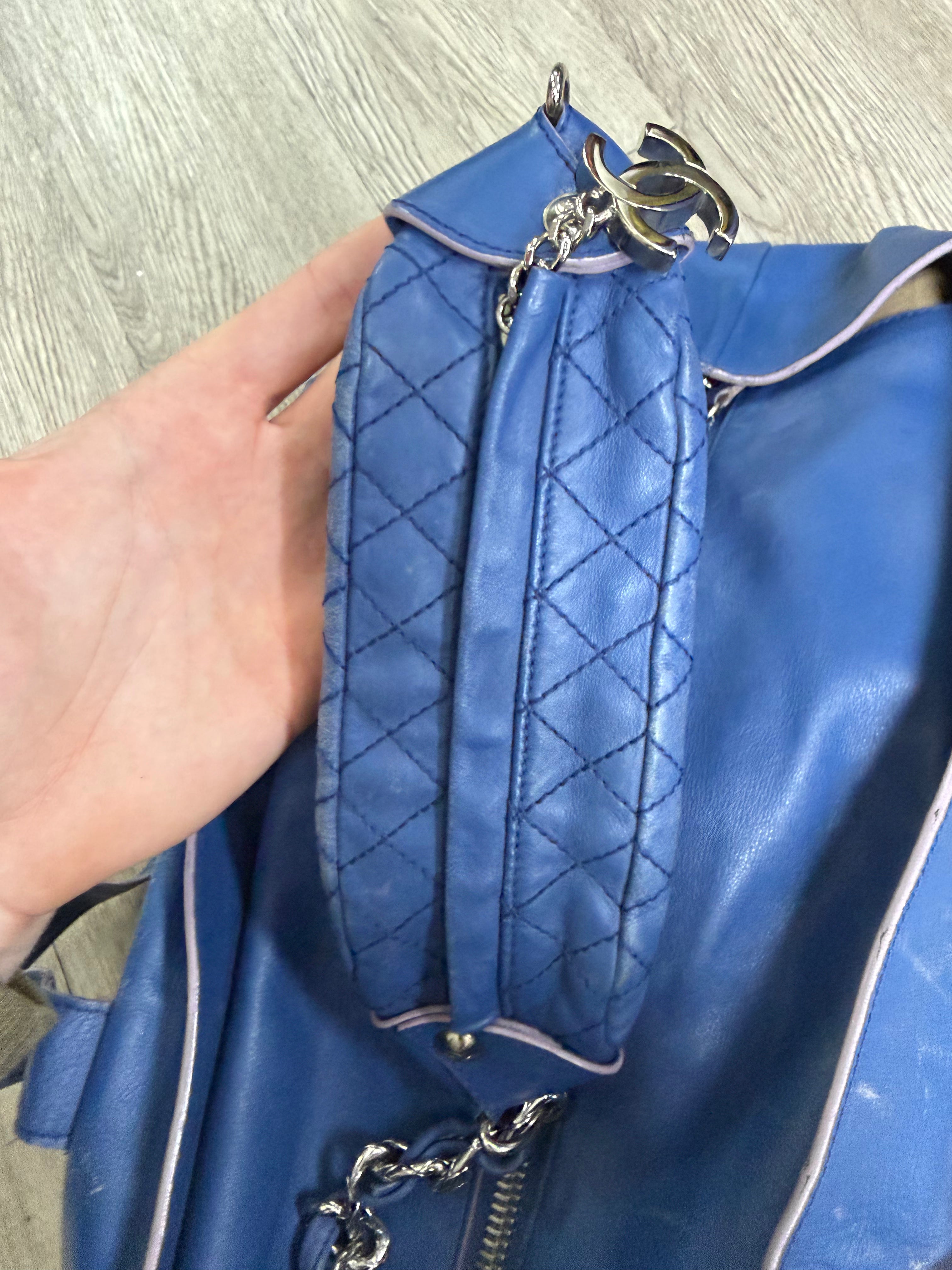 Chanel Blue Coco Mark Hand Bag