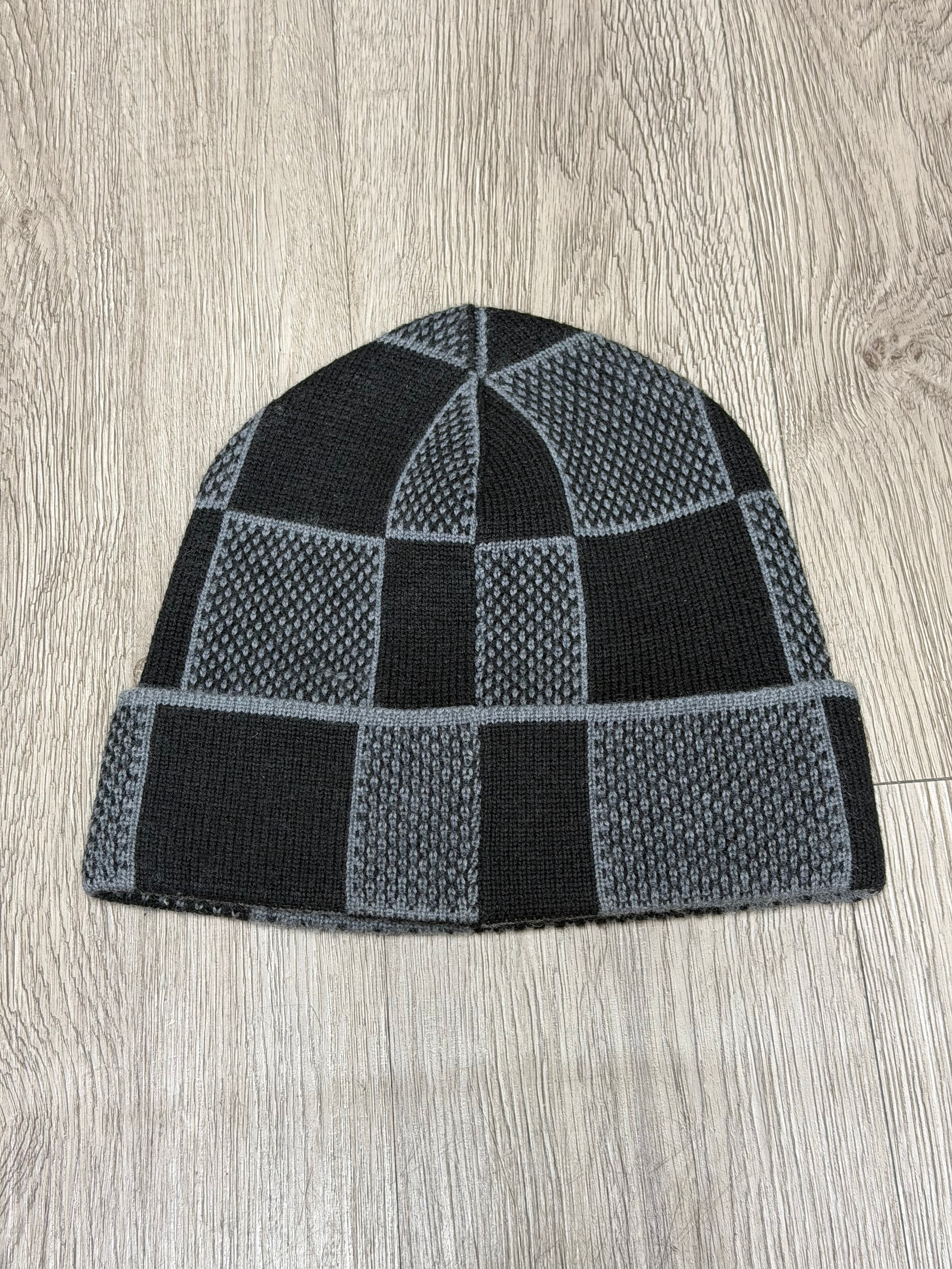 Louis Vuitton Black Marque Damier Beanie