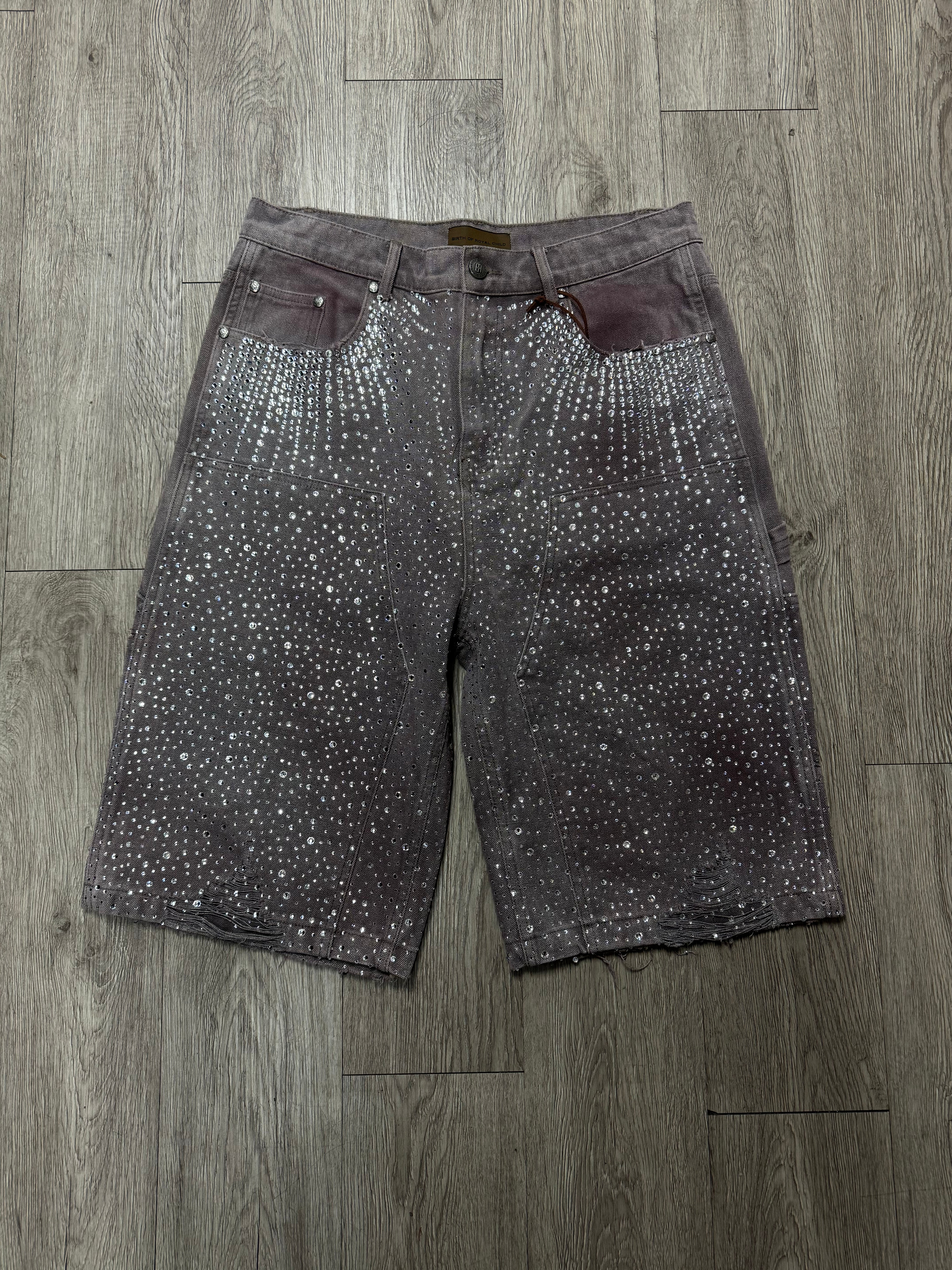 Birth Of A Royal Child Brown Jean Shorts