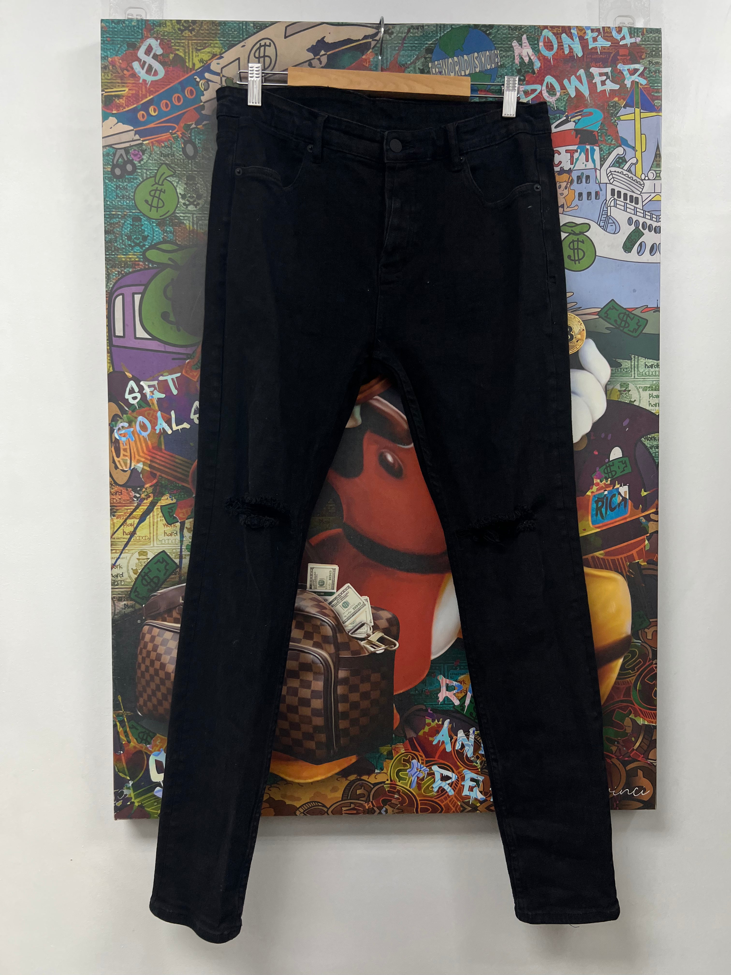 Ksubi Black Knee Ripped Jeans