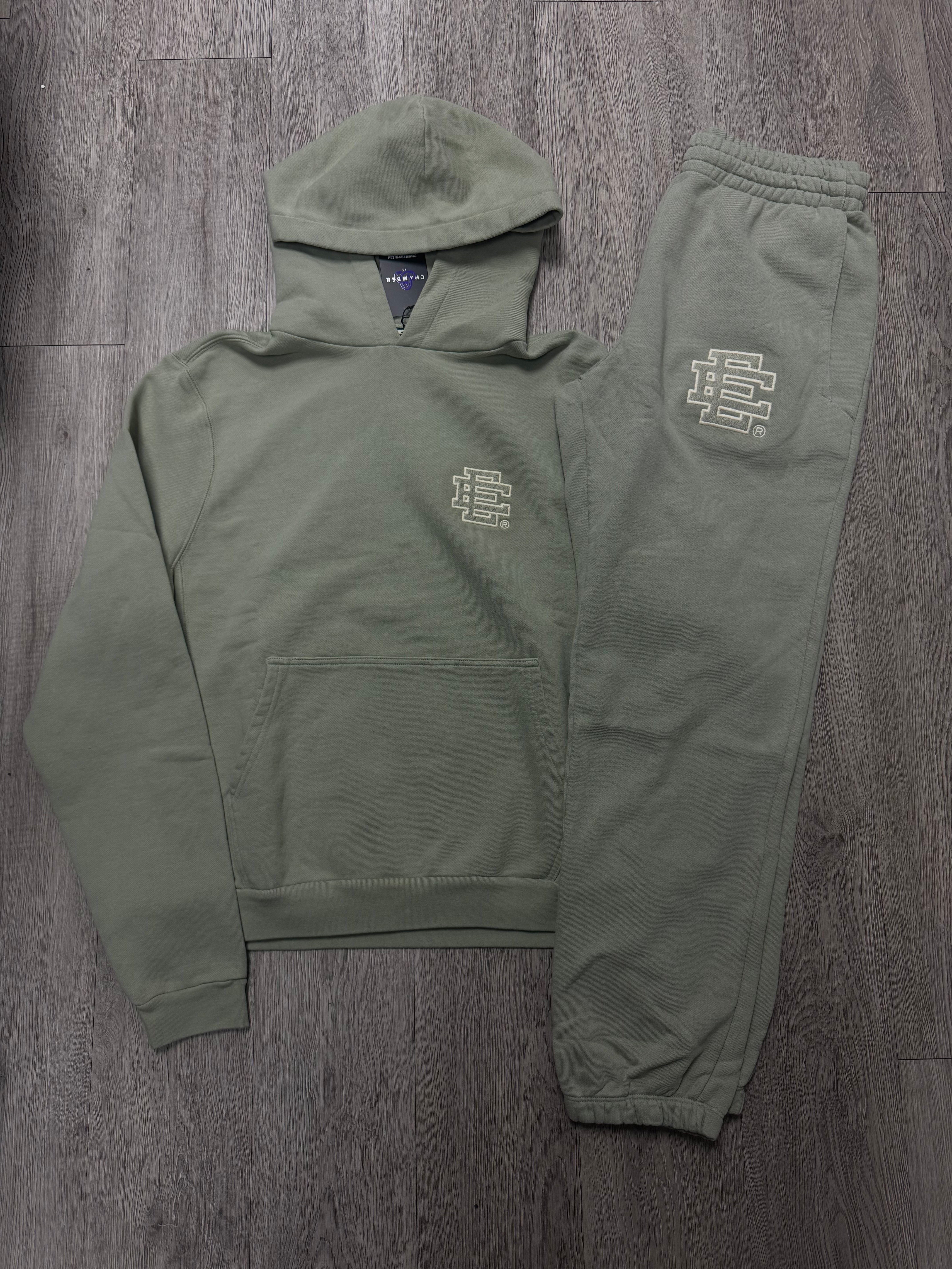 Eric Emanuel French Terry Embroidered Light Olive Sweatsuit