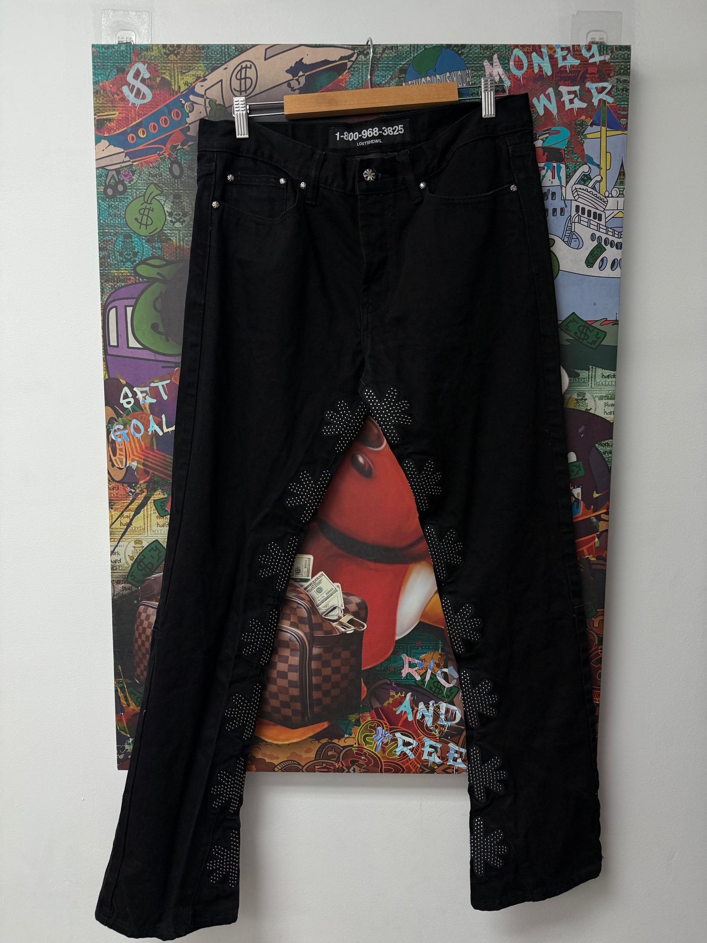 LOSTSHDWS Jeans Black Studded Used
