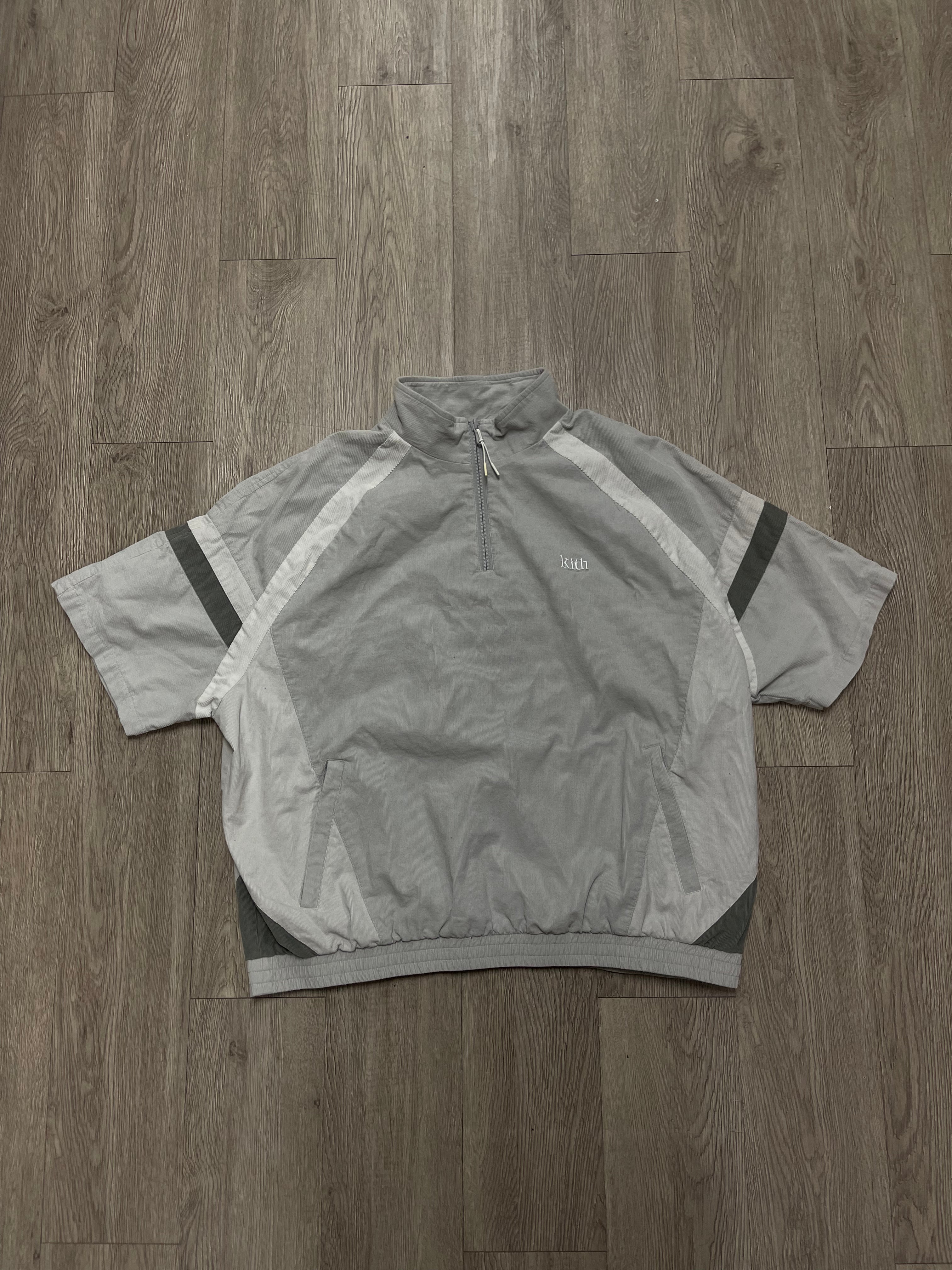 Kith Grey Corduroy Quarter Zip Shirt