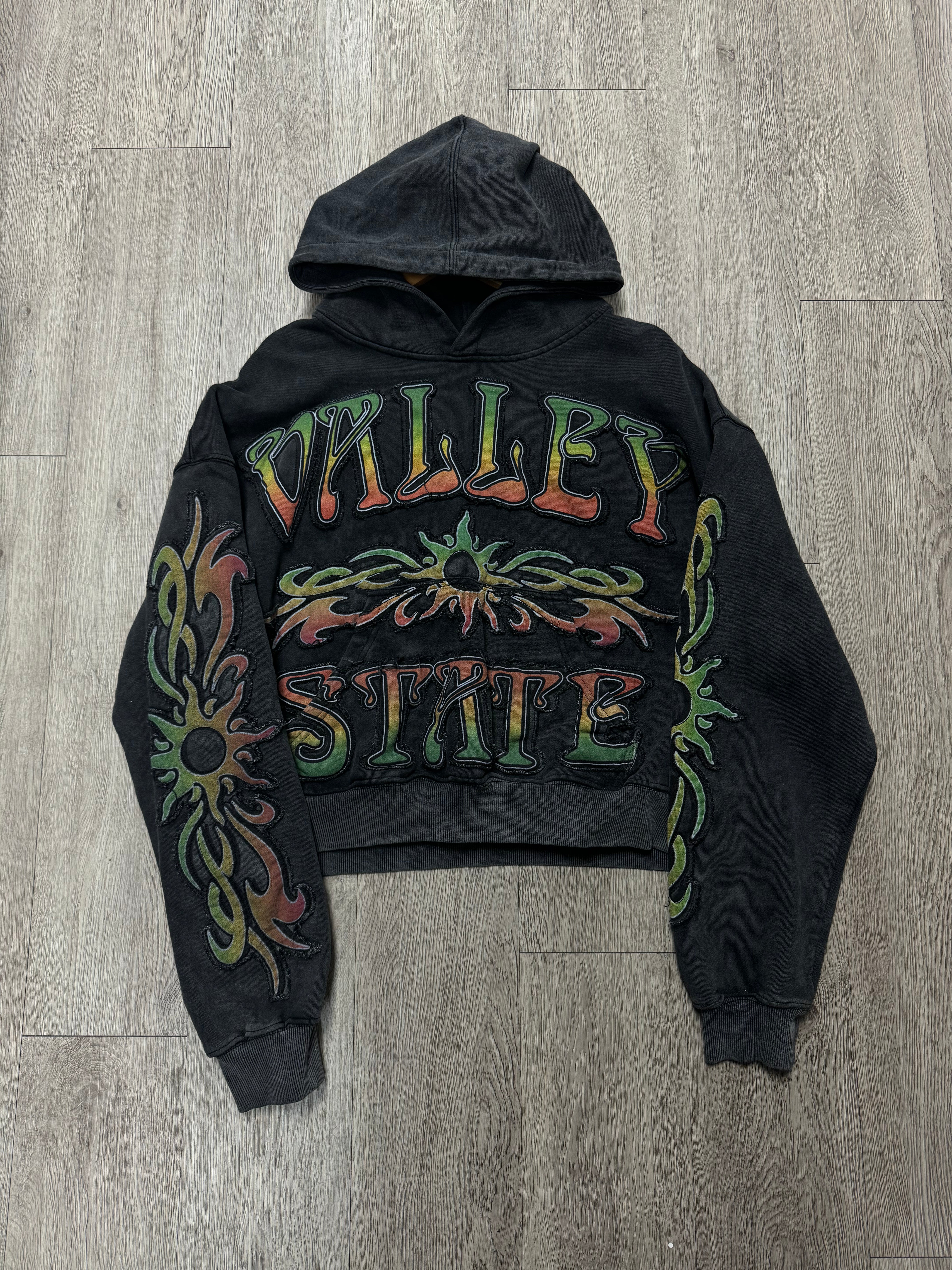Vale Black Wash Tribal Hoodie