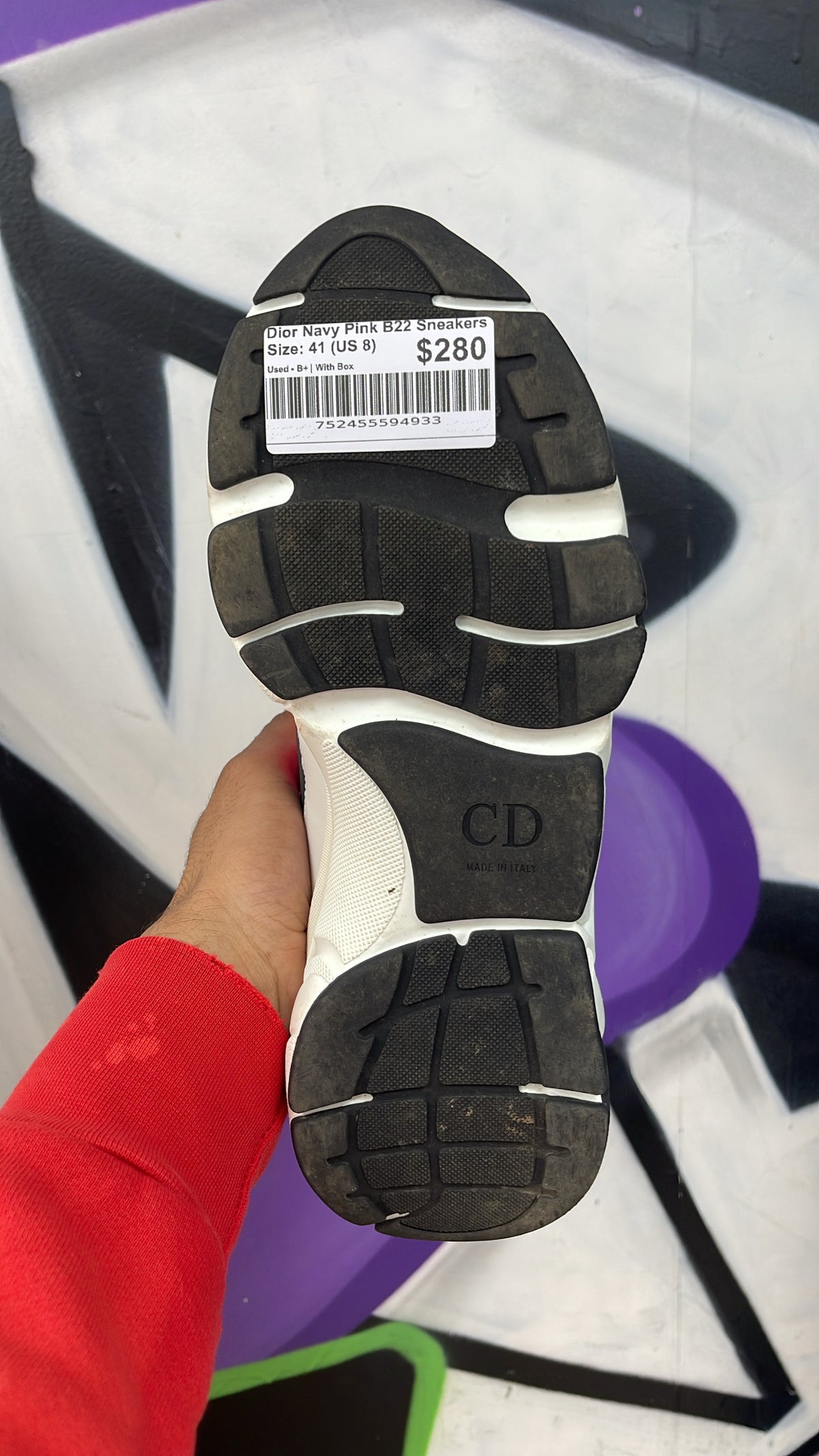 Dior Navy Pink B22 Sneakers
