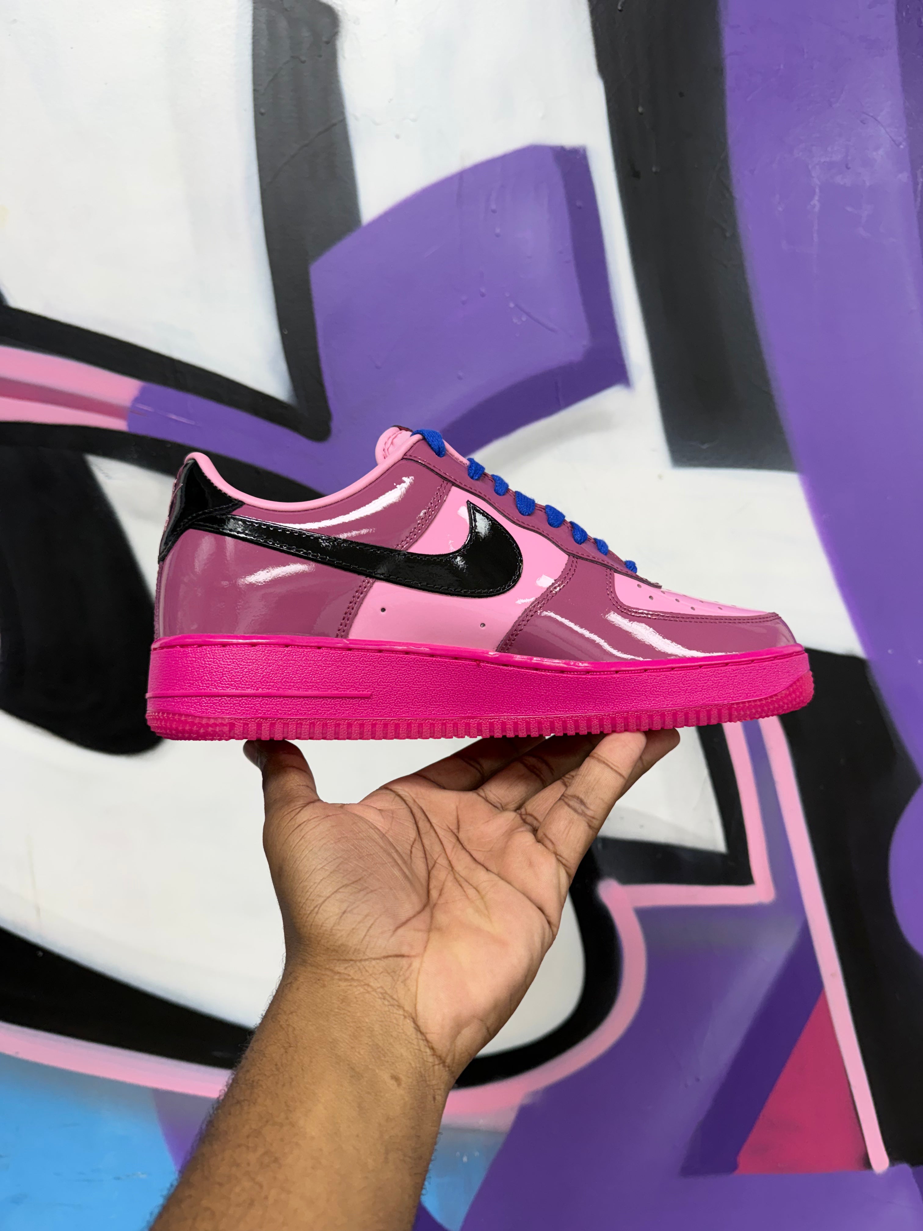 Nike AF1 Pink Blue Sneakers