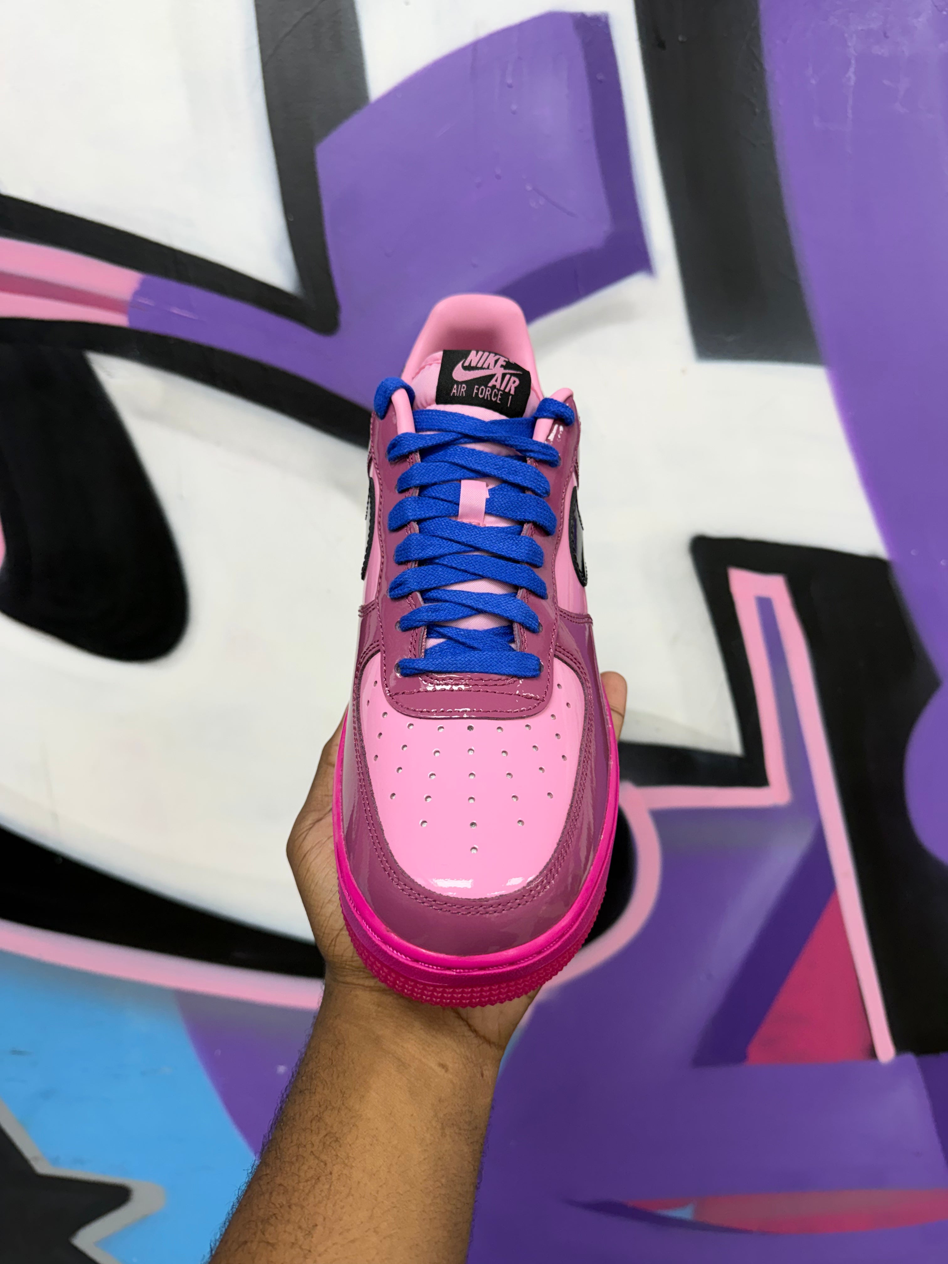 Nike AF1 Pink Blue Sneakers