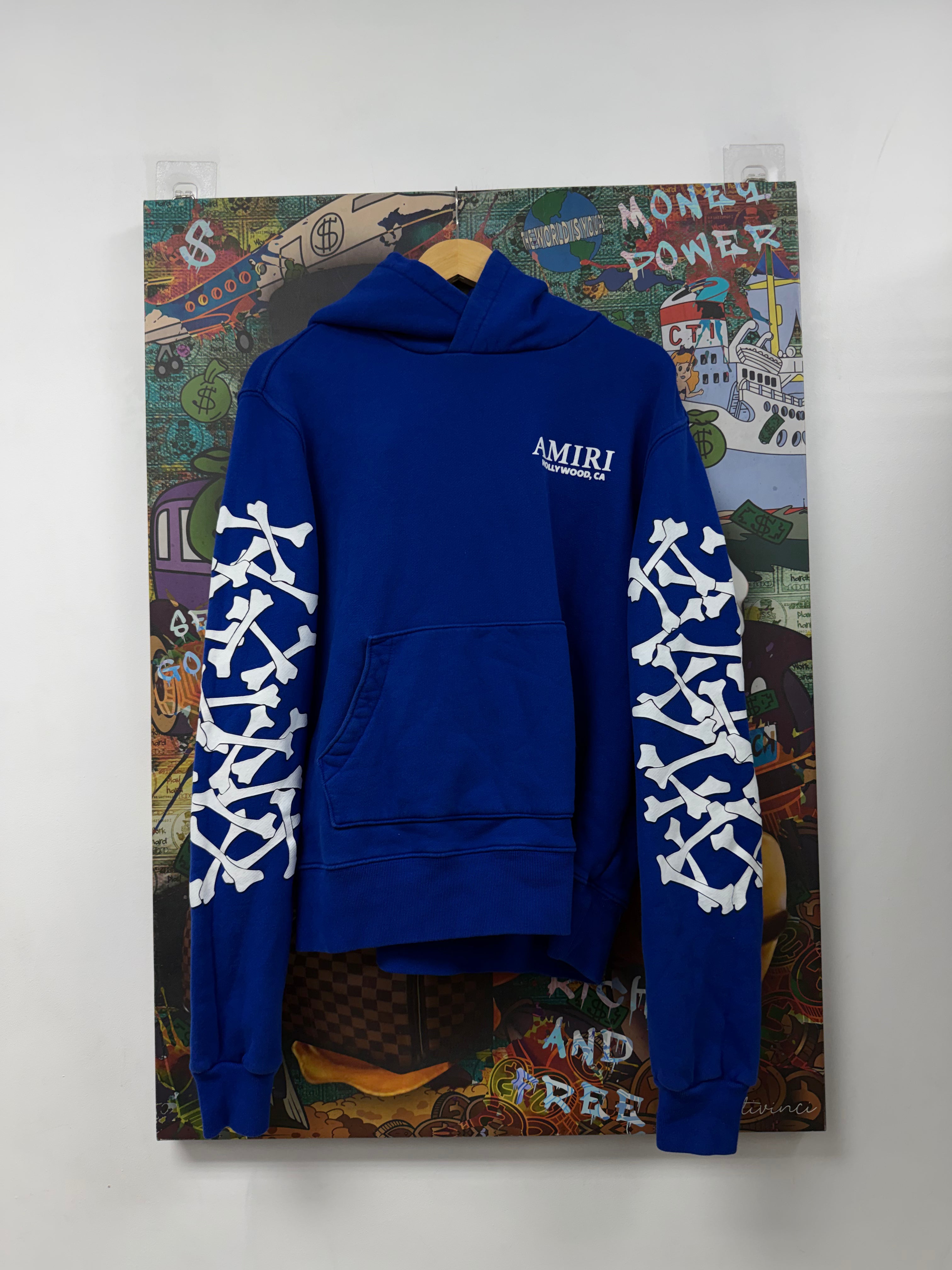 Amiri Blue Bones Hoodie