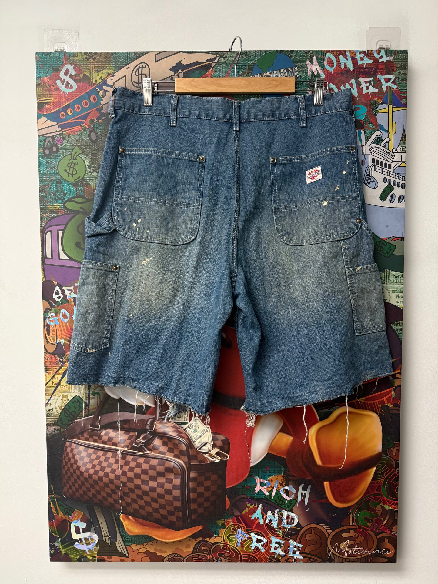 Saint Michael Light Wash Jean Shorts Used