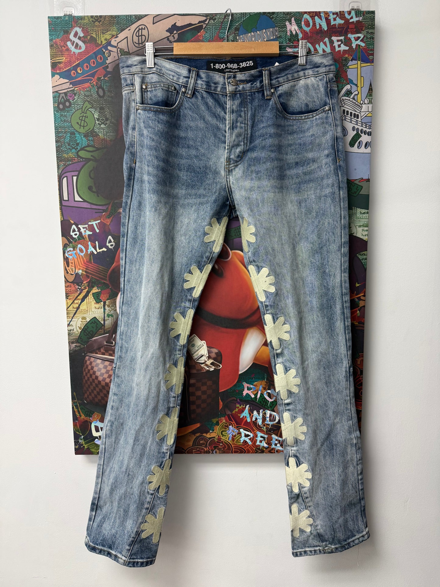 LOSTSHDWS Jeans Light Wash Bone Used