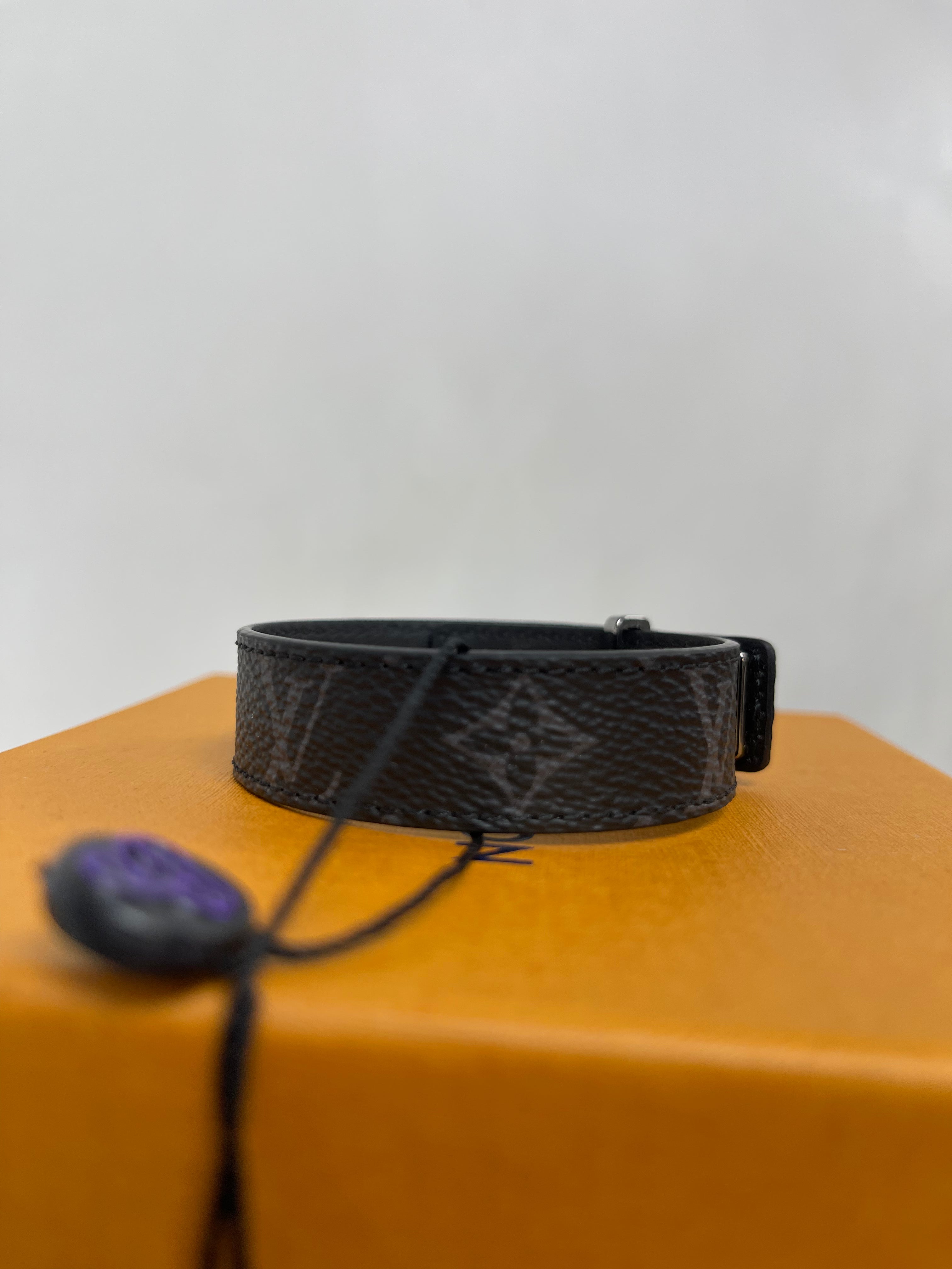 Louis Vuitton Black Monogram Snap Bracelet