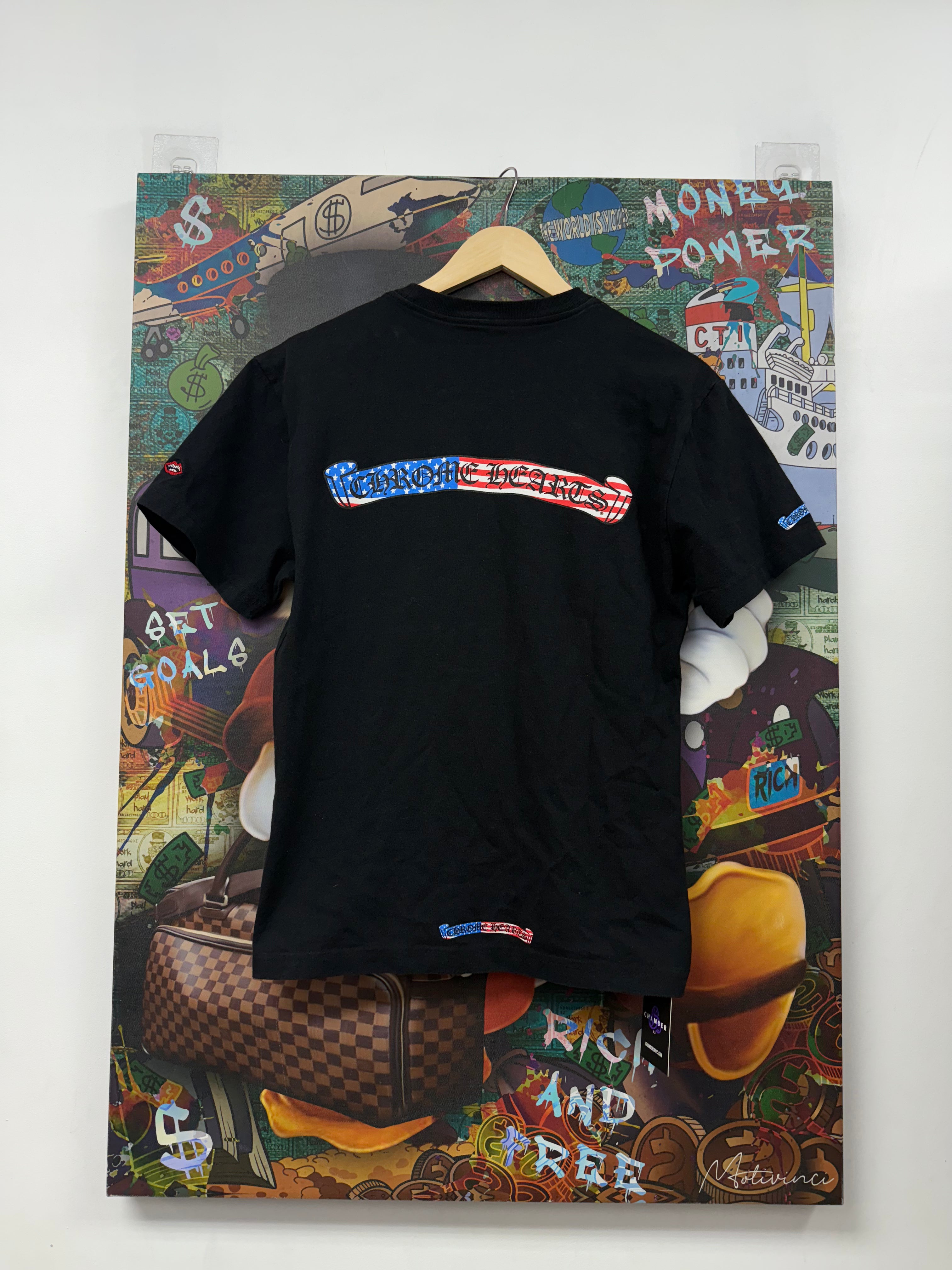 Chrome Hearts Matty Boy Black USA Flag Tee