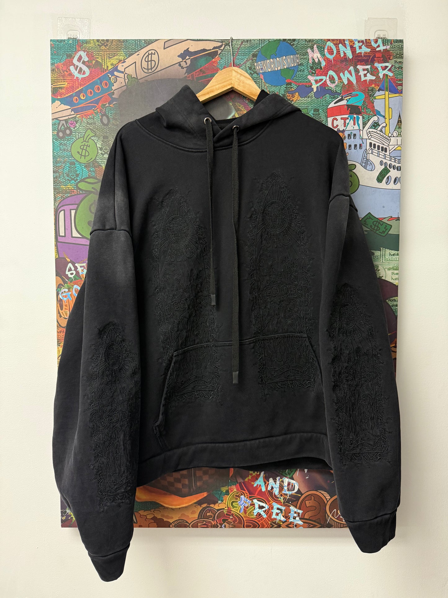 WDW Black Black Stained Glass Hoodie Used