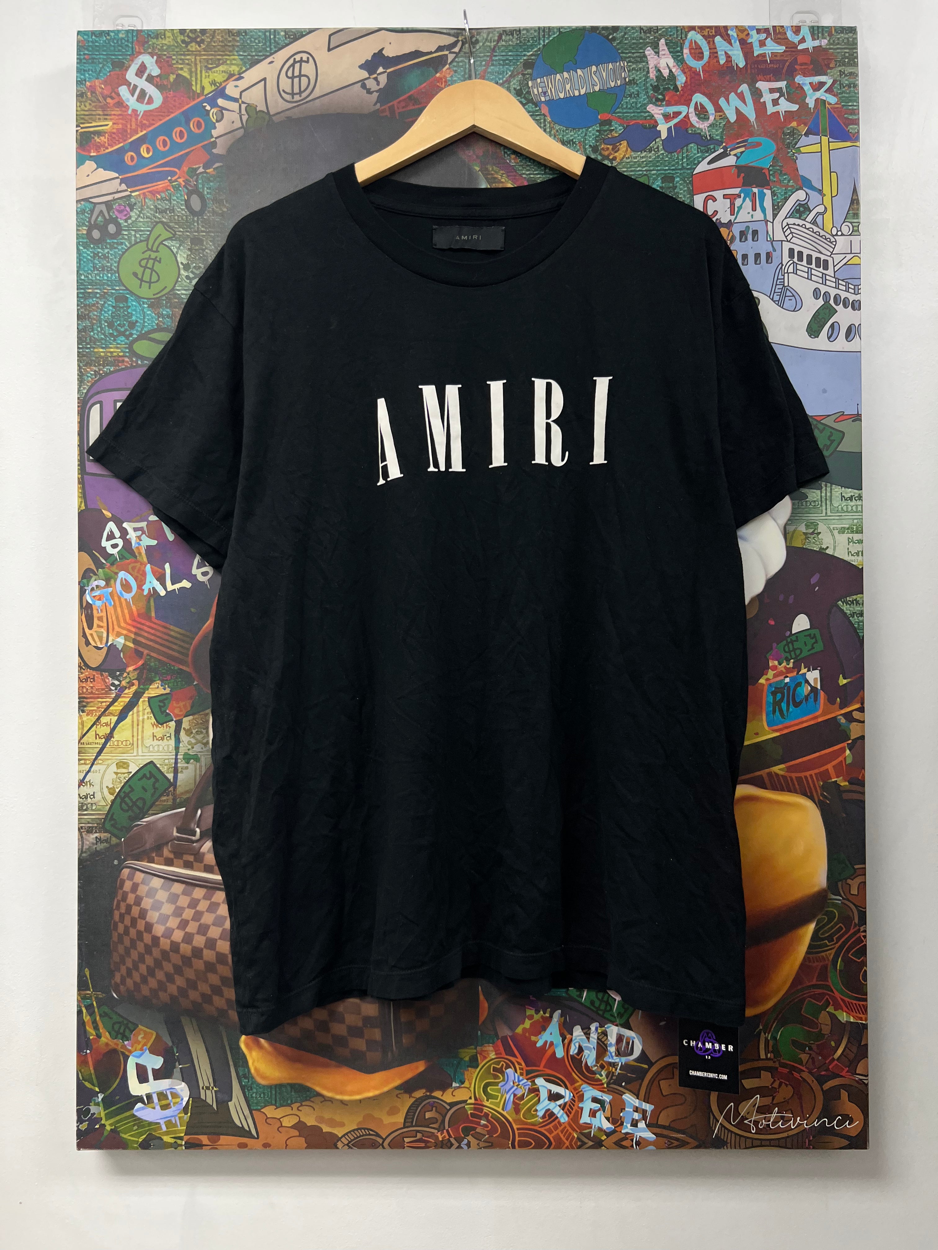 Amiri Black White Core Logo Tee