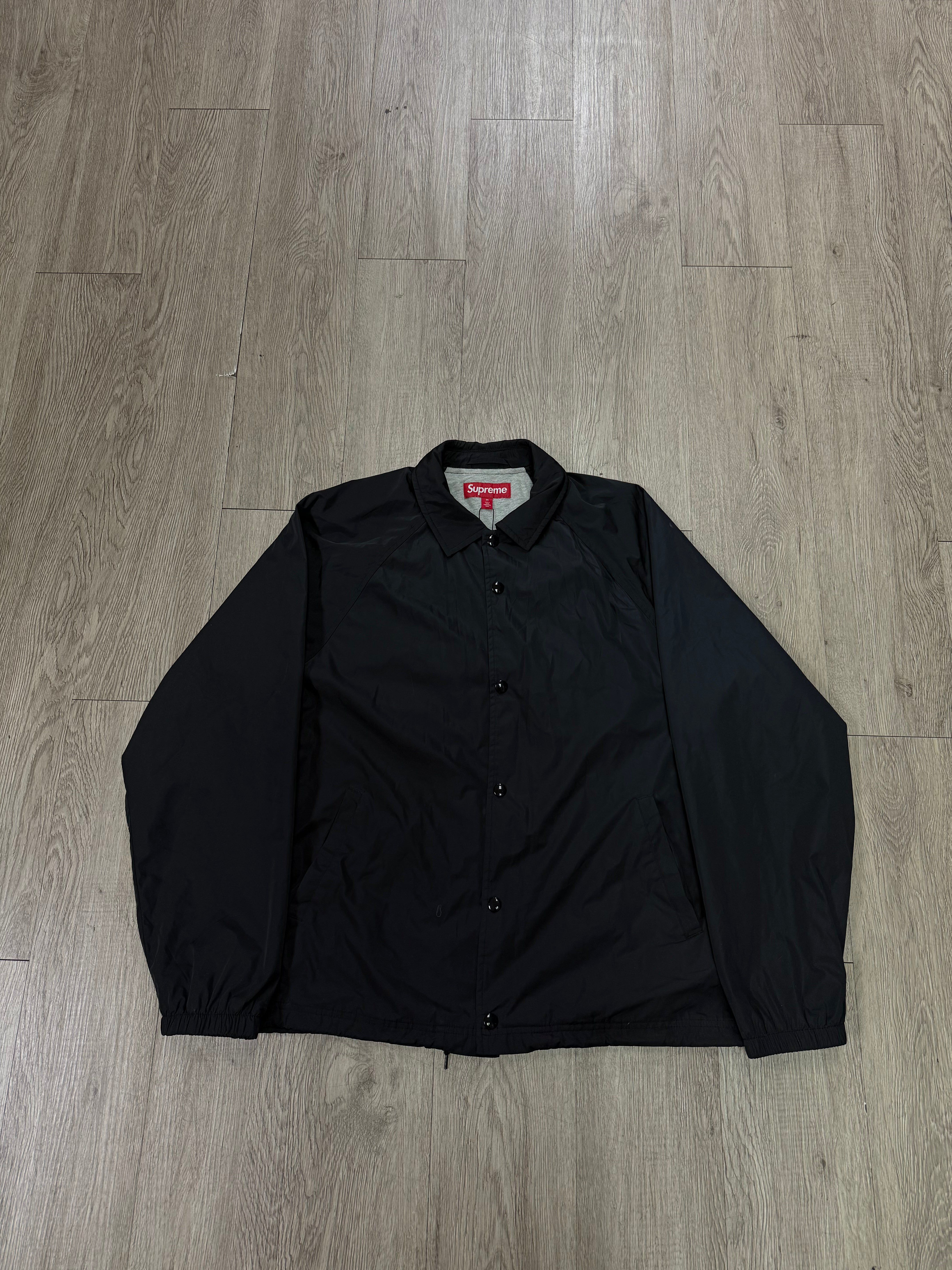 Supreme Black Cream Old English Coach Jacket