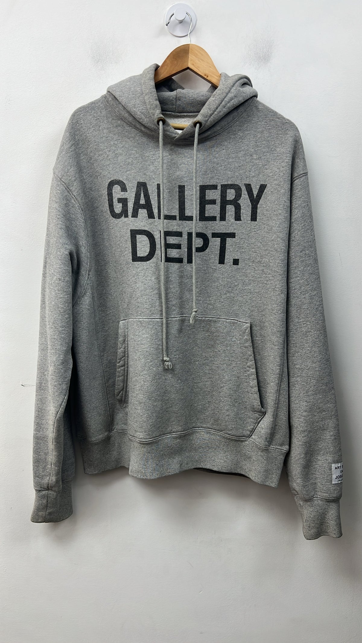 Gallery Dept Grey Black Logo Hoodie