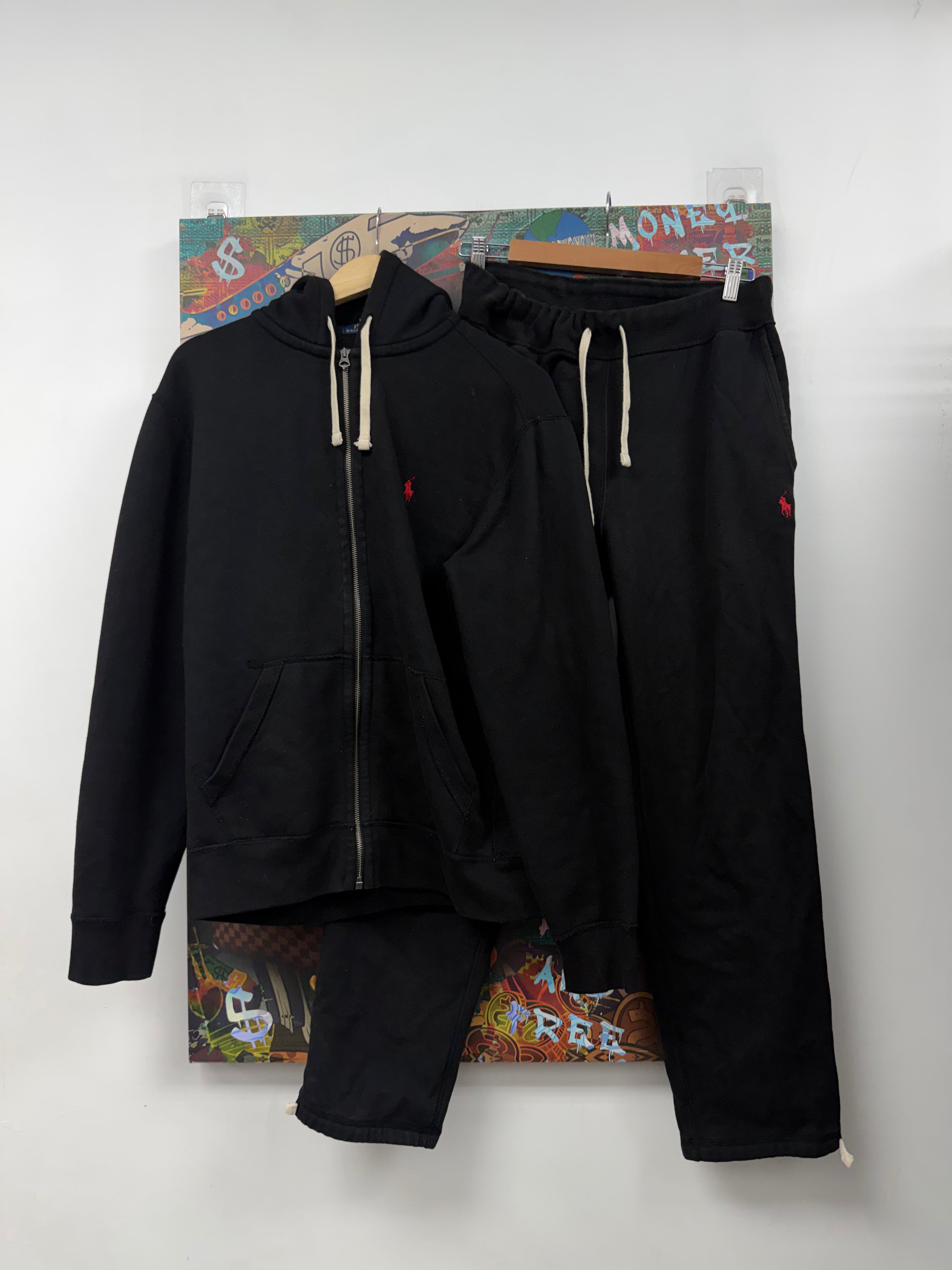 Polo Black Red Sweatsuit