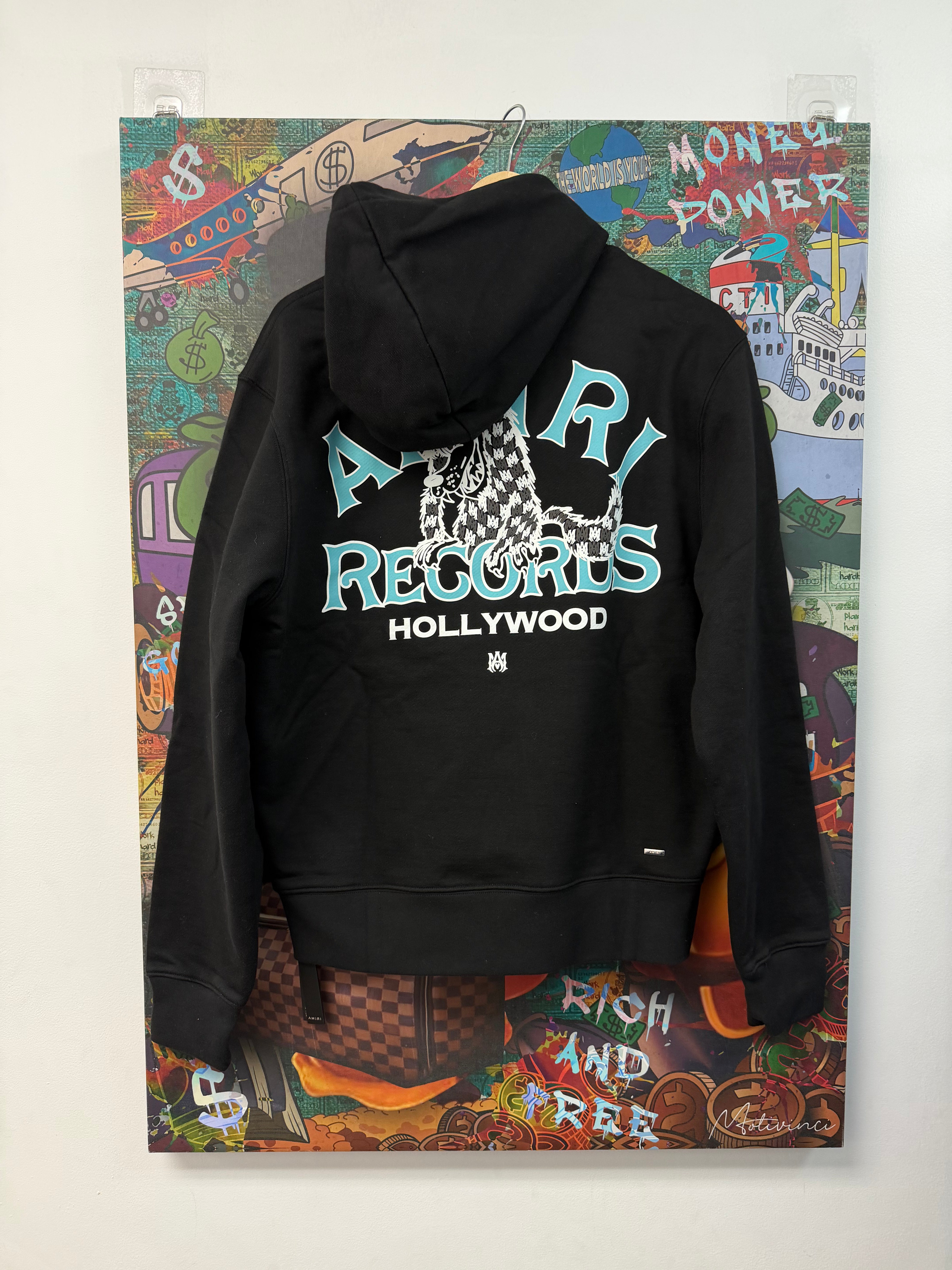 Amiri Hoodie Records Hoodie Black