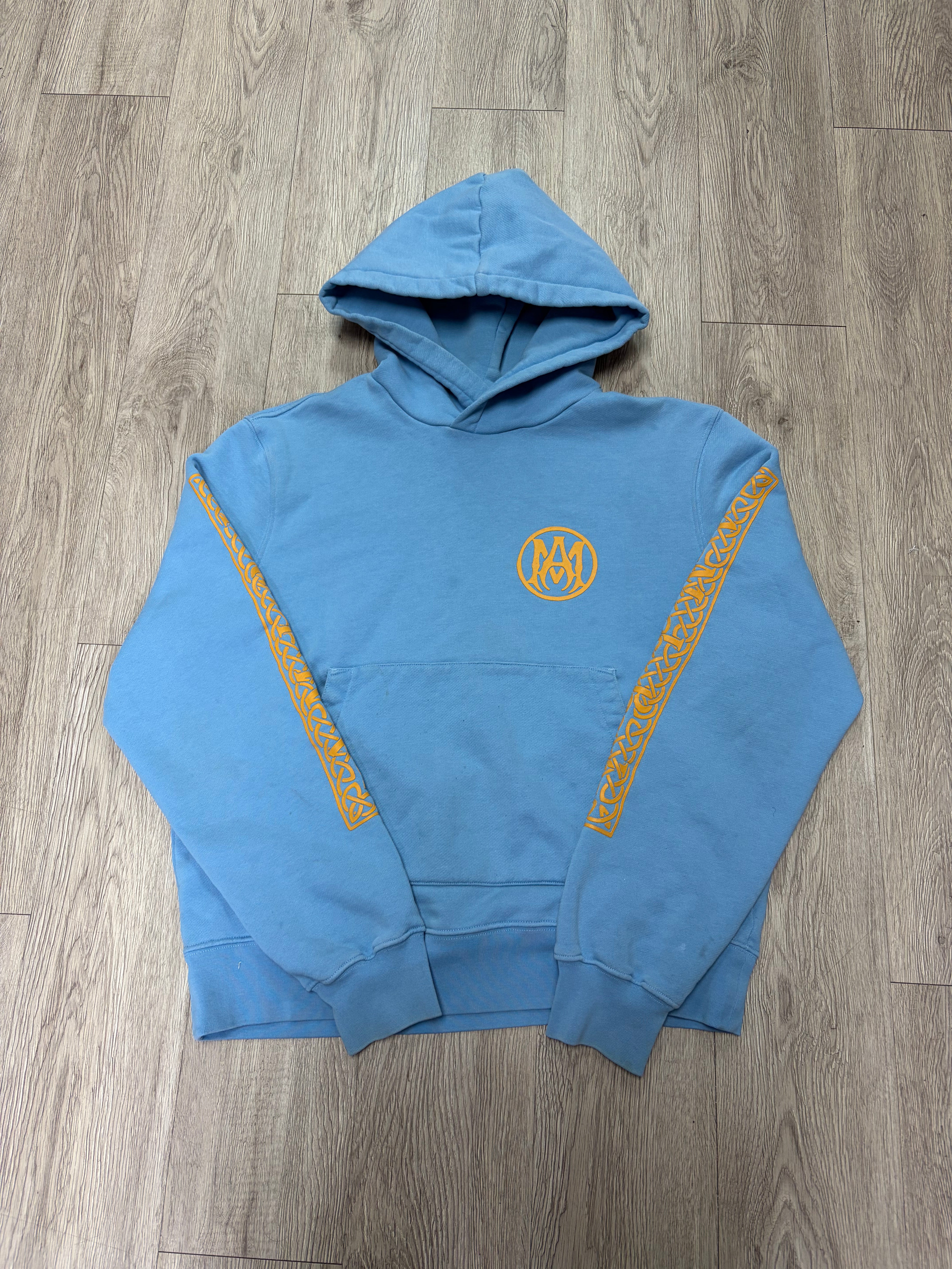 Amiri Blue Yellow Ouija Board MA Hoodie