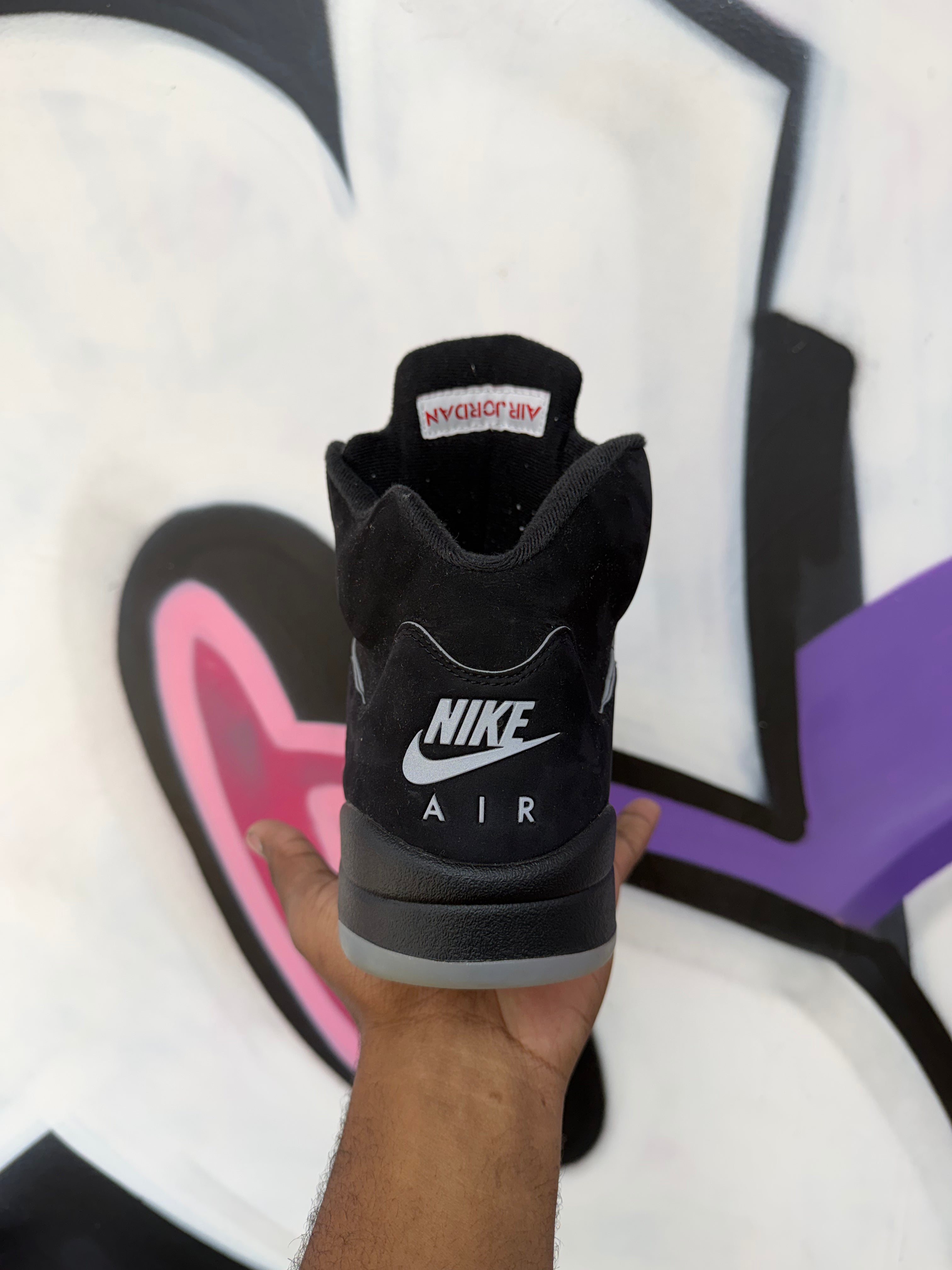 Jordan 5 Black Metallic Sneakers