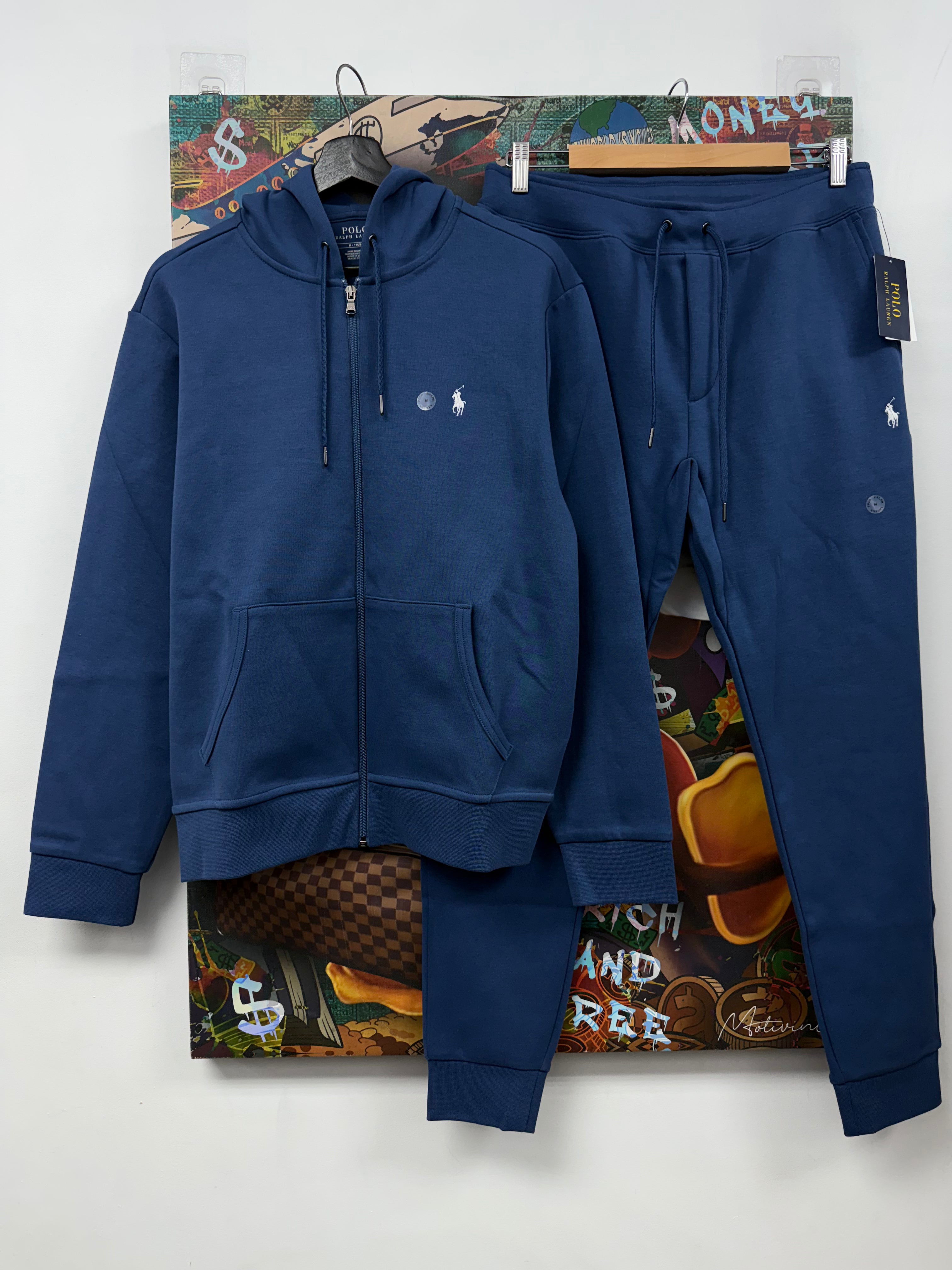 Polo Powder Blue White Tech Sweatsuit