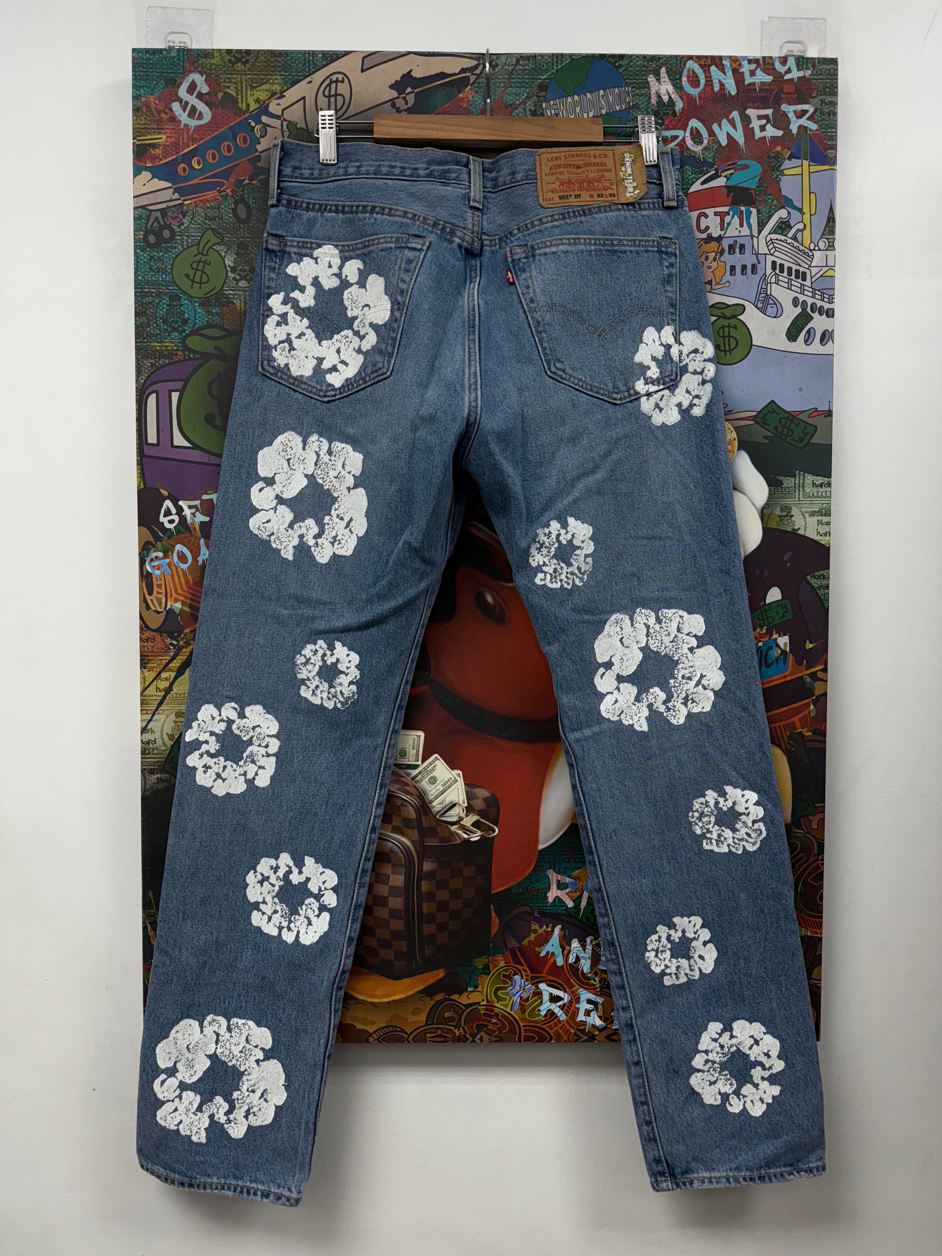 Denim Tears Light Wash Wreath Jeans