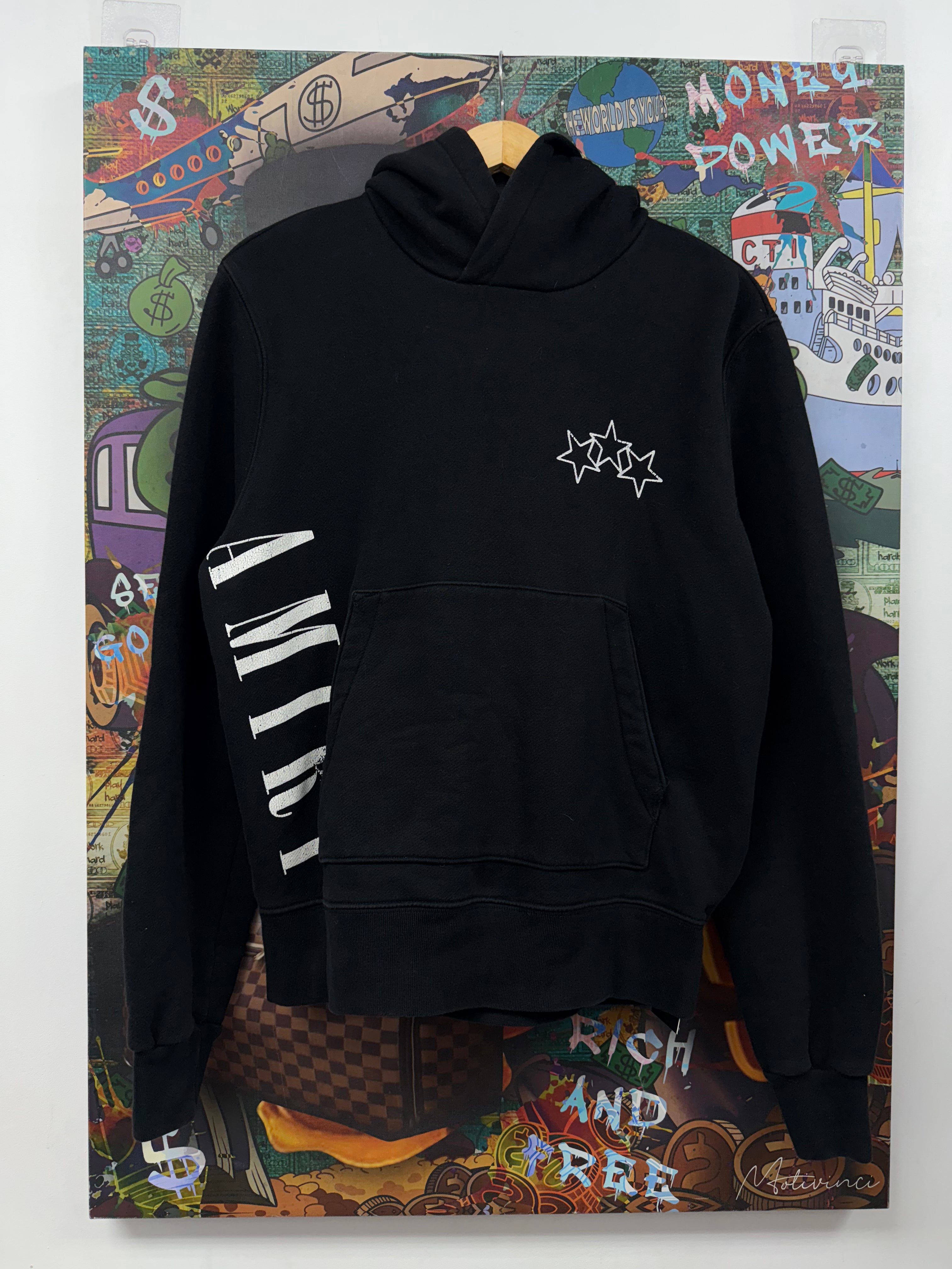 Amiri Black 3 Star (Flawed Pocket) Hoodie